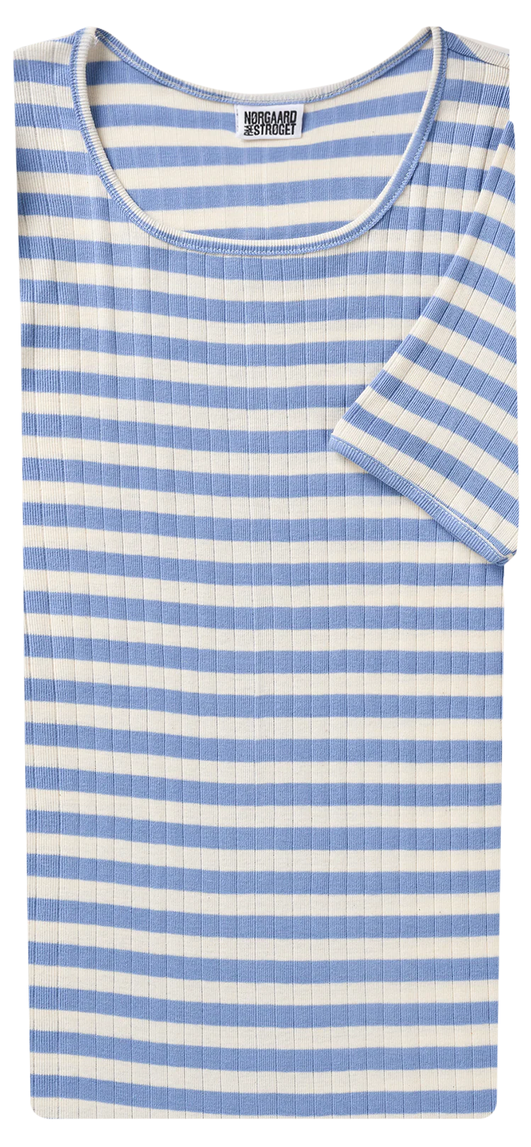 101 Short Sleeve Broadway, Light Blue/Ecru - Image 2