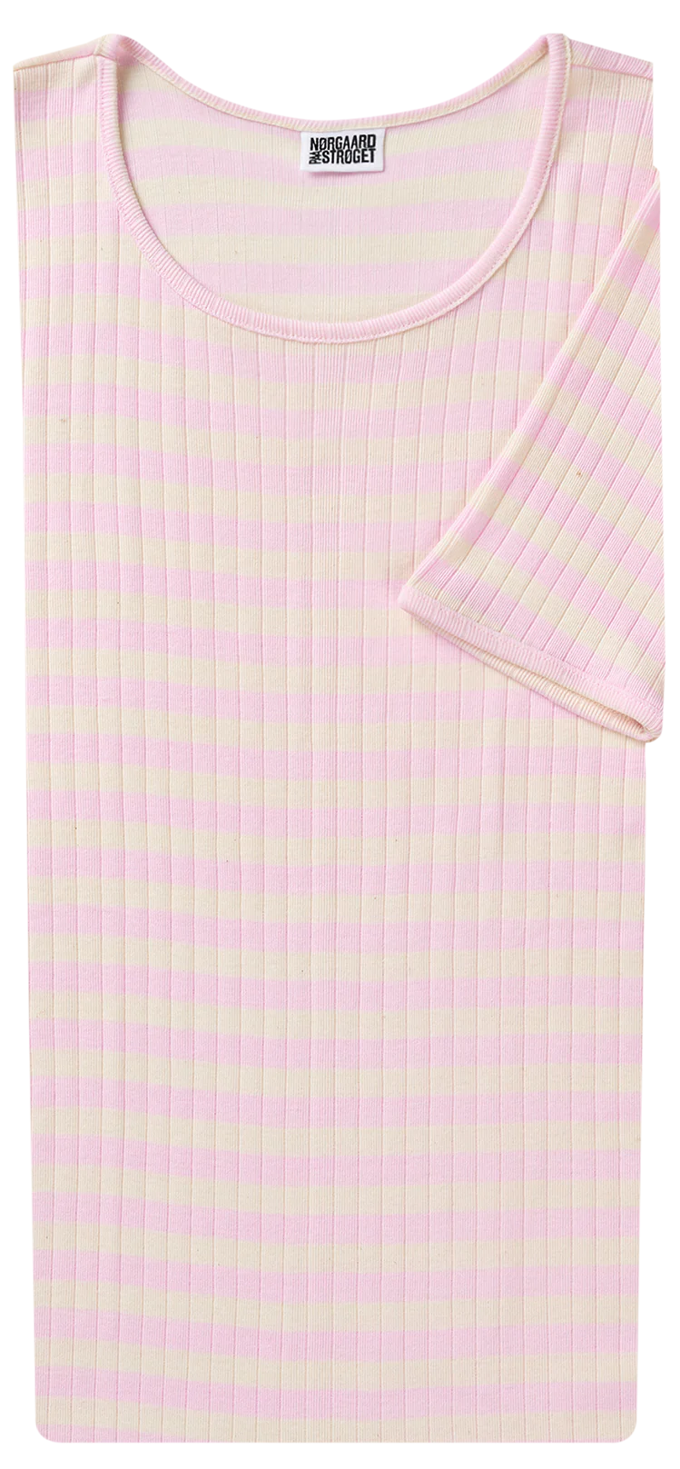 101 Short Sleeve Broadway, Rose/Ecru - Image 2