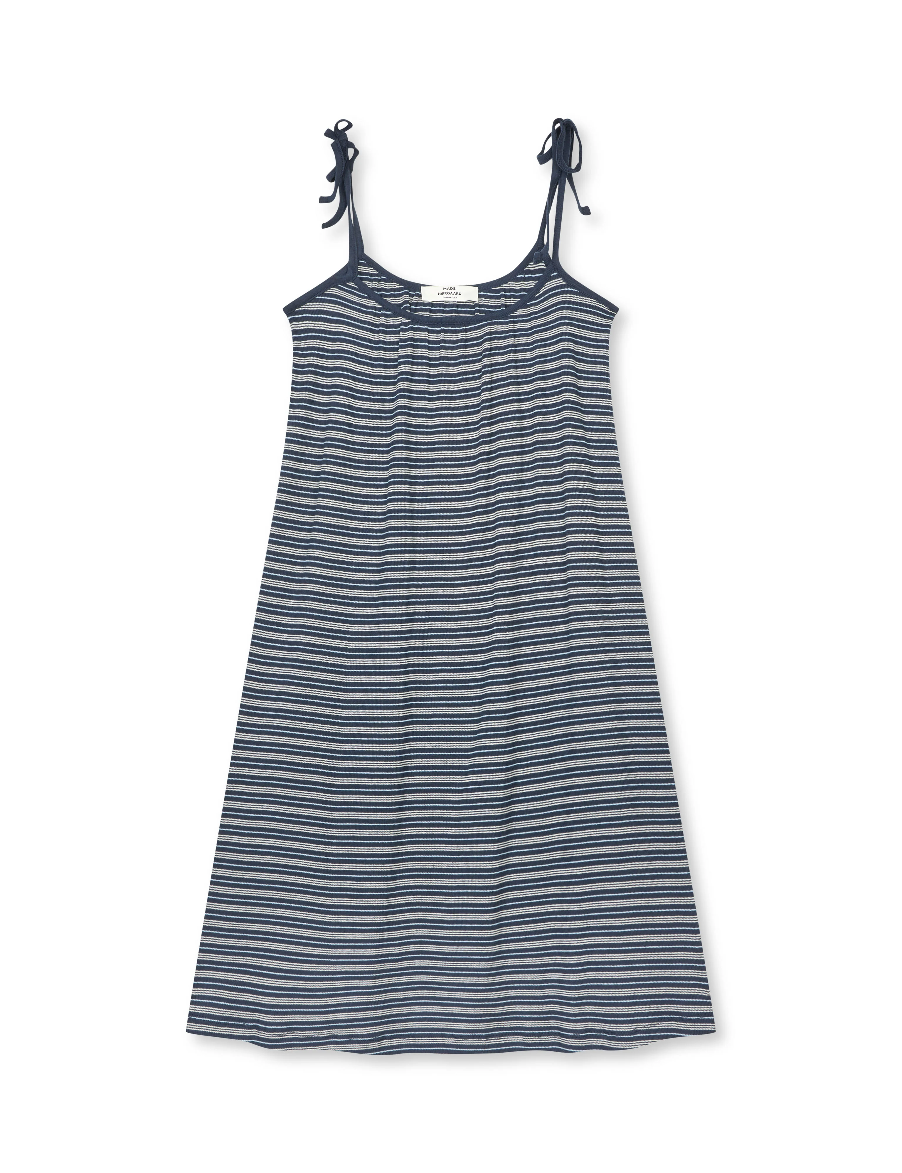 2x2 Cotton Stripe Stine Dress, Sky Captain/Vanilla Ice/Cashme - Image 3