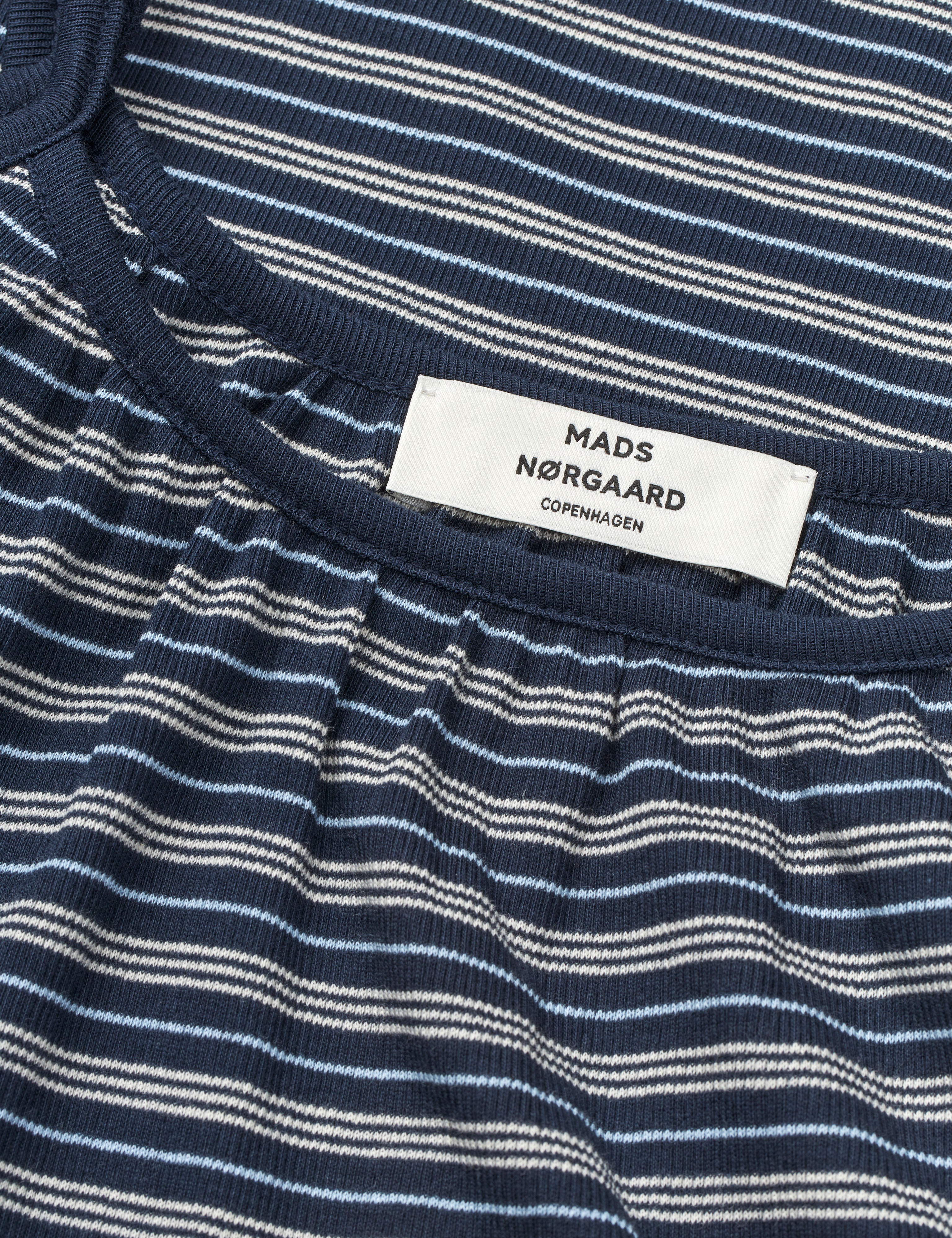 2x2 Cotton Stripe Stine Dress, Sky Captain/Vanilla Ice/Cashme - Image 4