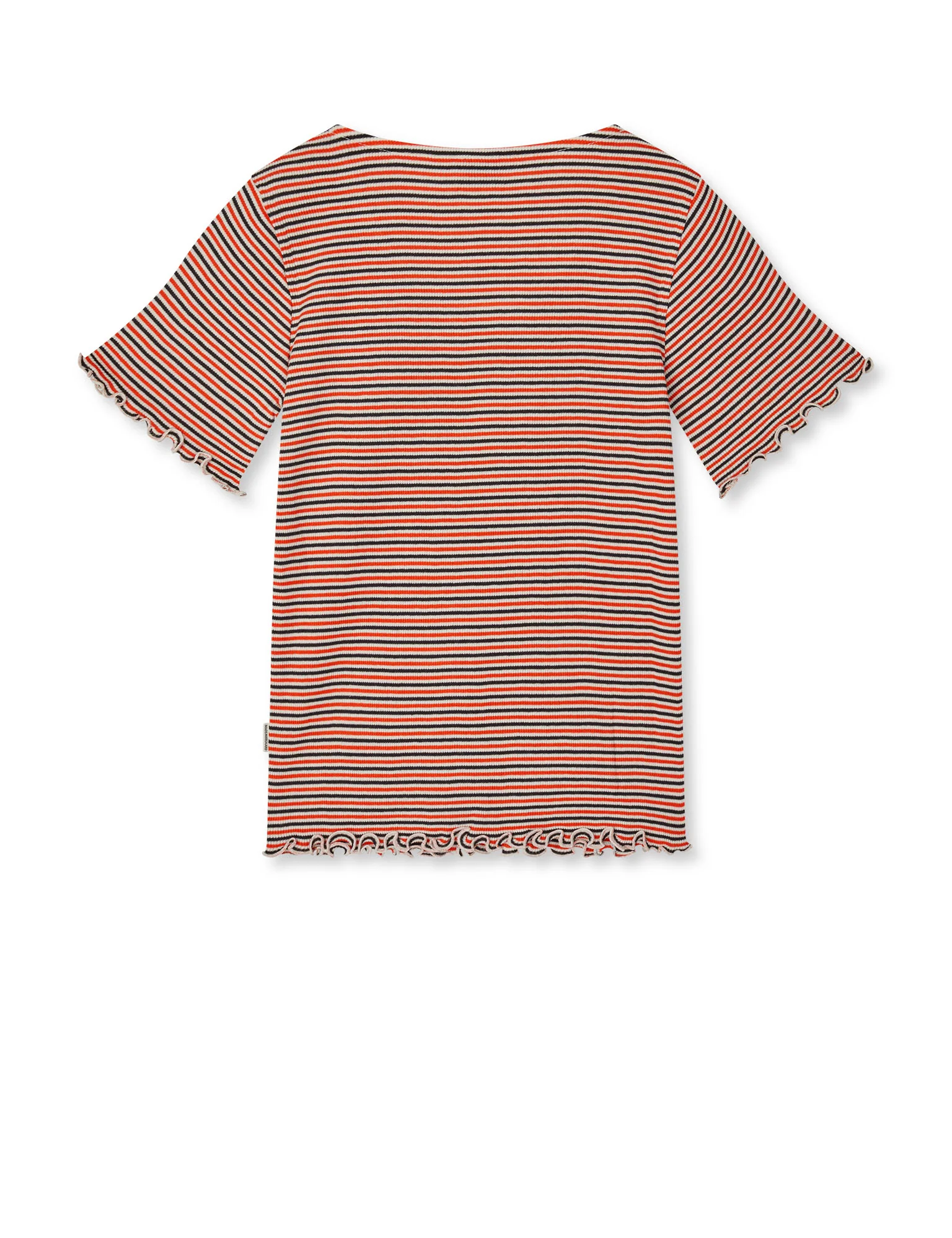 2x2 Cotton Stripe Tiki Tee, Fiery Red/Vanilla Ice - Image 2