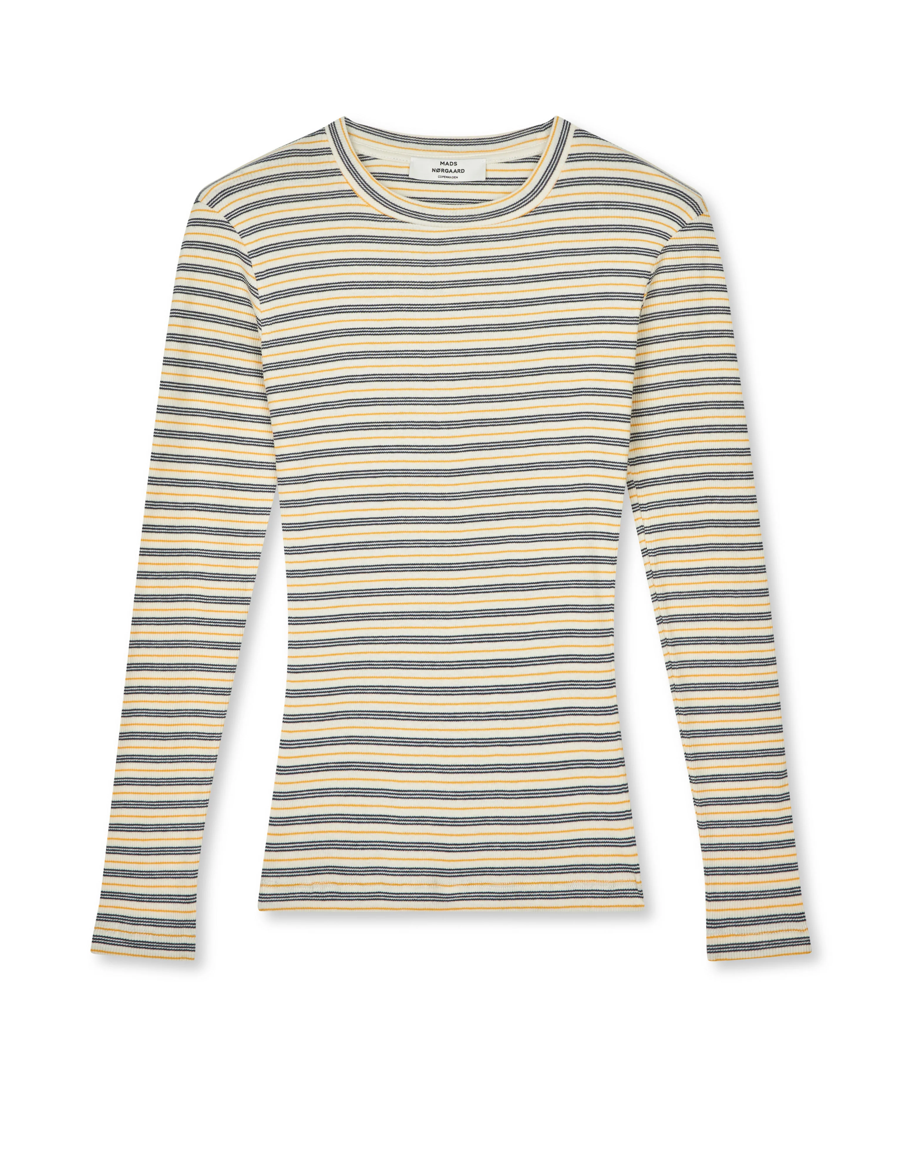 2x2 Cotton Stripe Tuba Tee LS, Vanilla Ice/Sky Captain/Zinnia