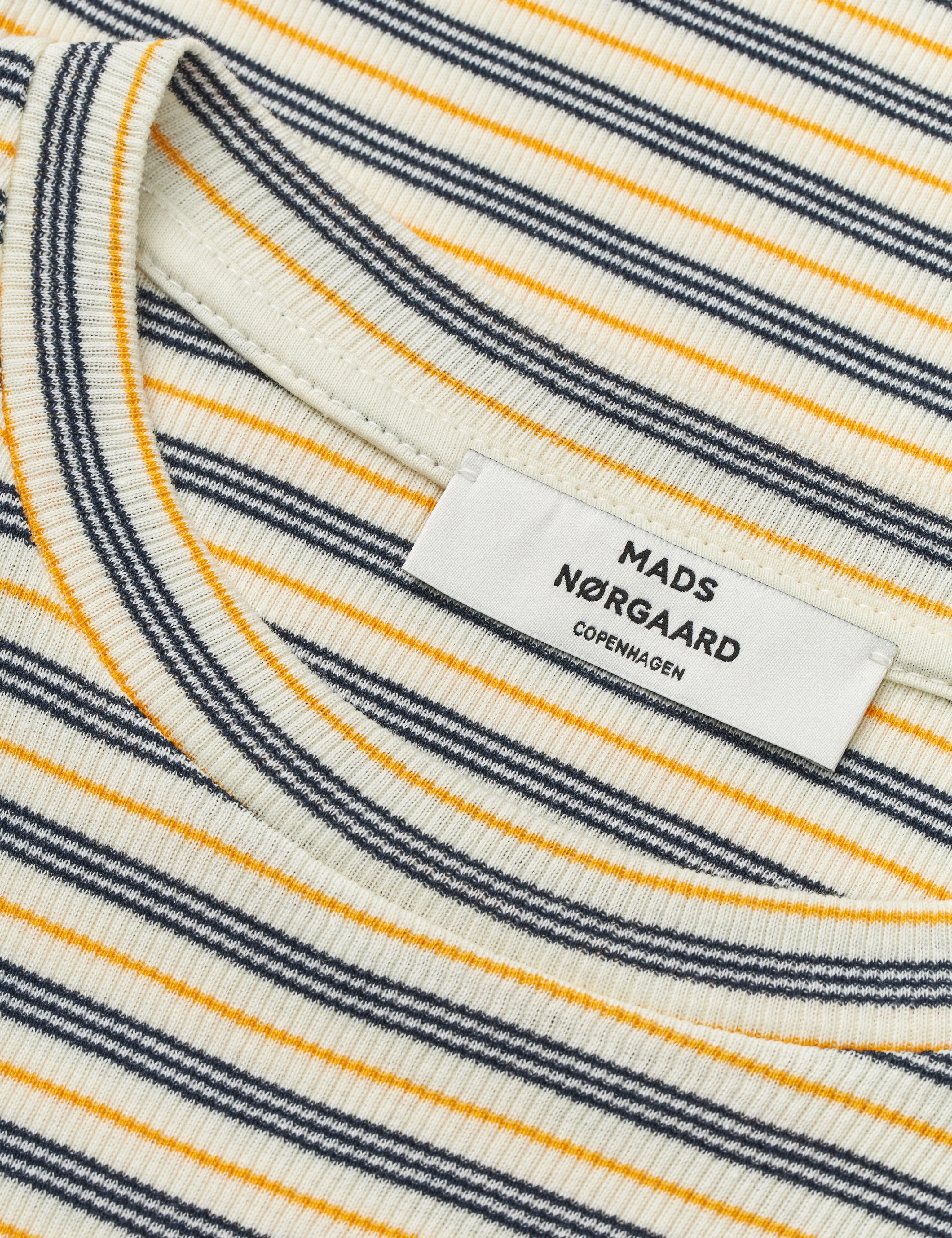 2x2 Cotton Stripe Tuba Tee LS, Vanilla Ice/Sky Captain/Zinnia - Image 2