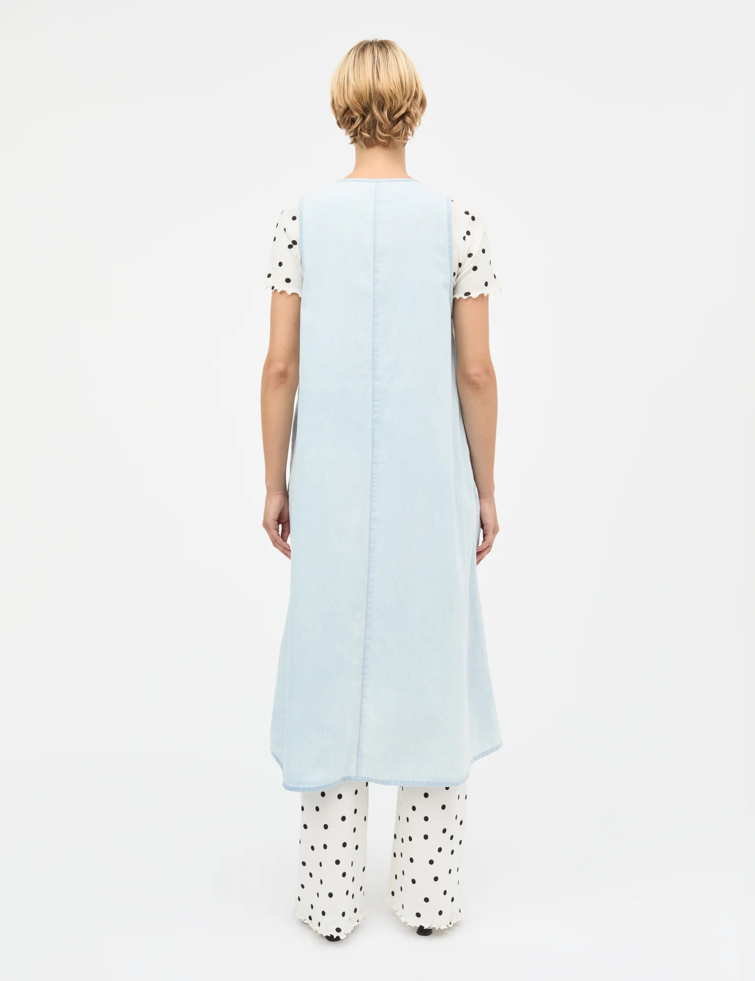 Air Denim Pauline Dress, Sunbleached Blue - Image 5