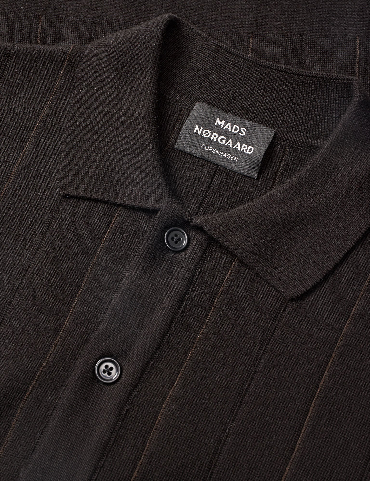 Classy Brando Polo LS Knit, Black - Image 3