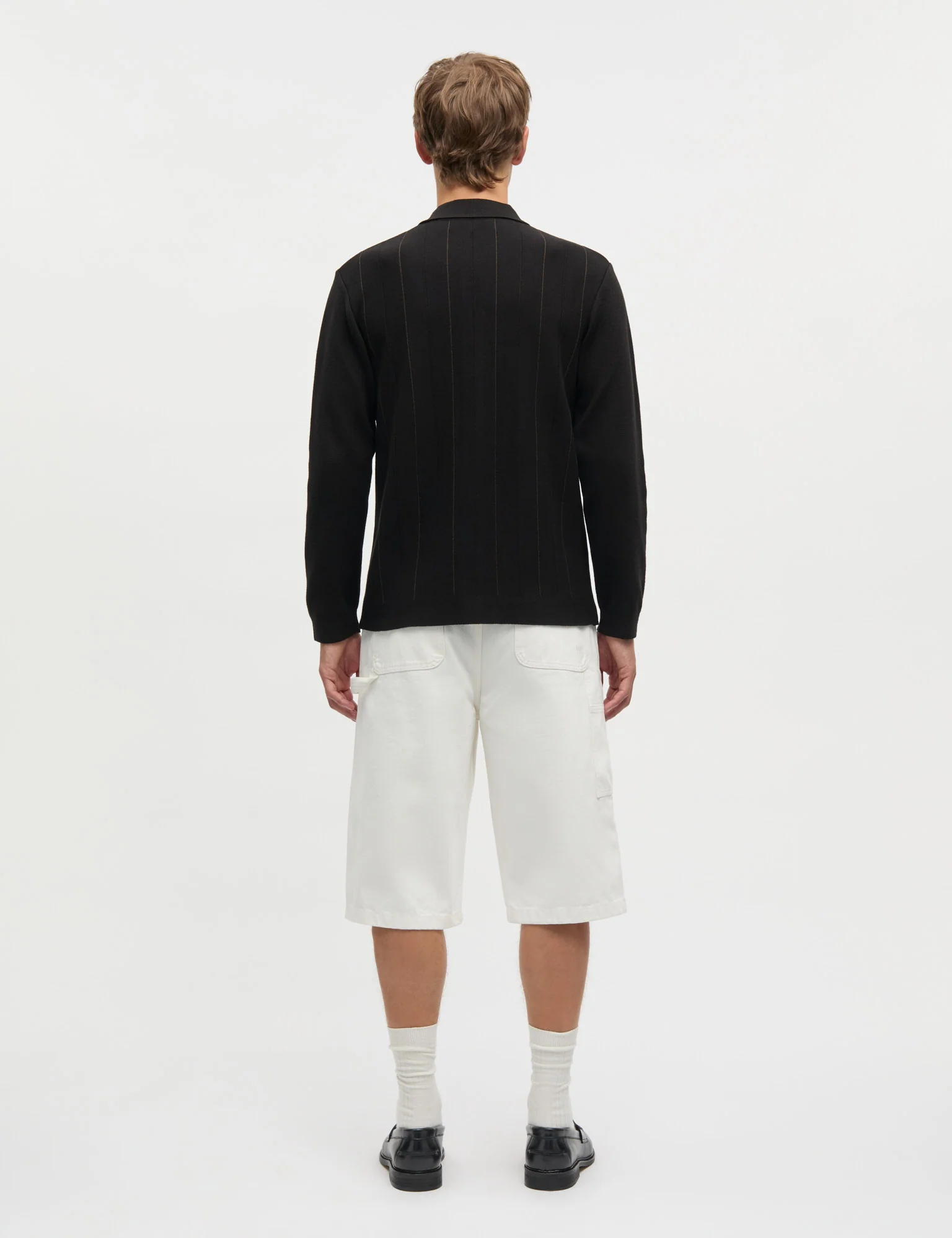 Classy Brando Polo LS Knit, Black - Image 4