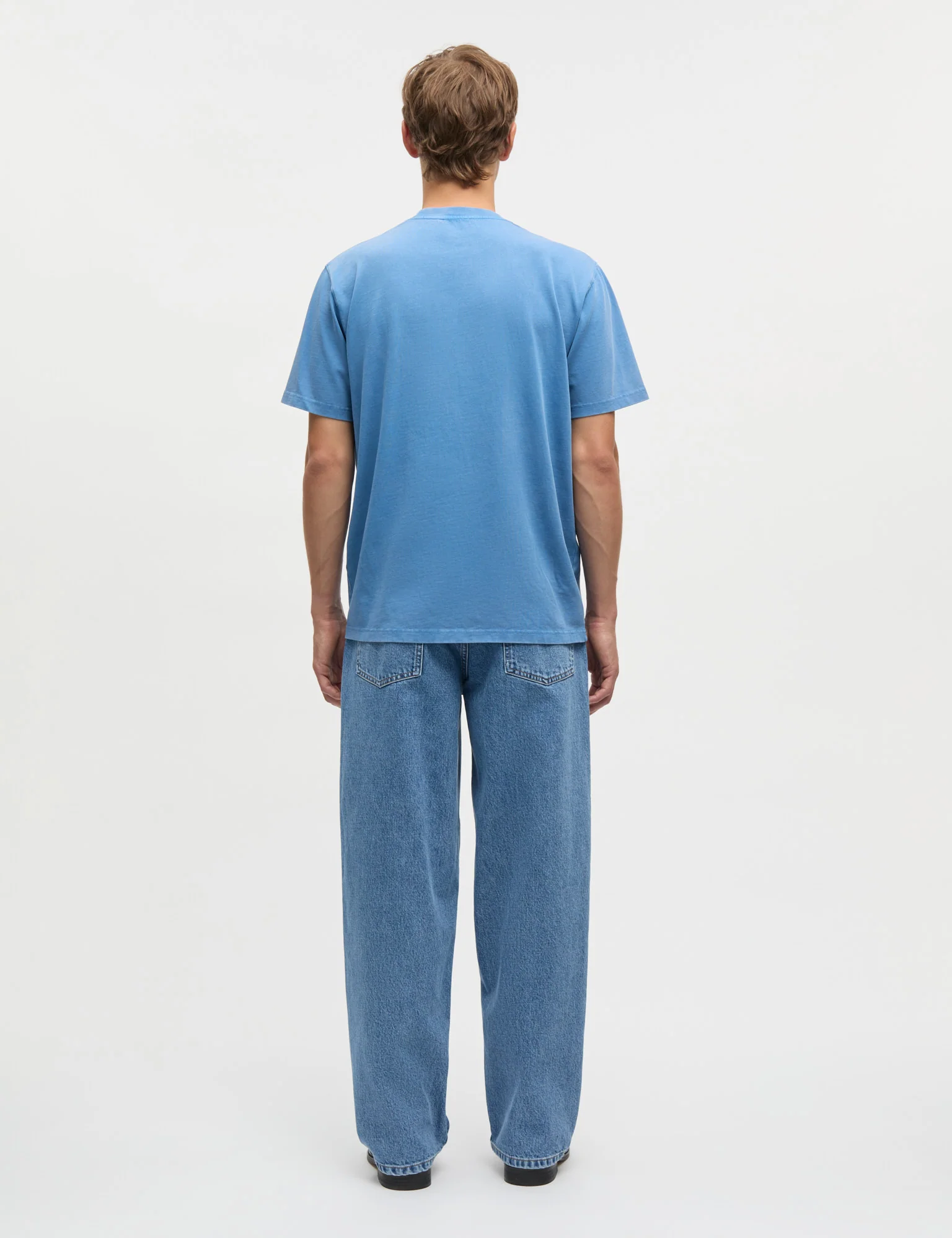 Combed Jersey Dye Thorbjørn Tee, Bright Cobalt - Image 4