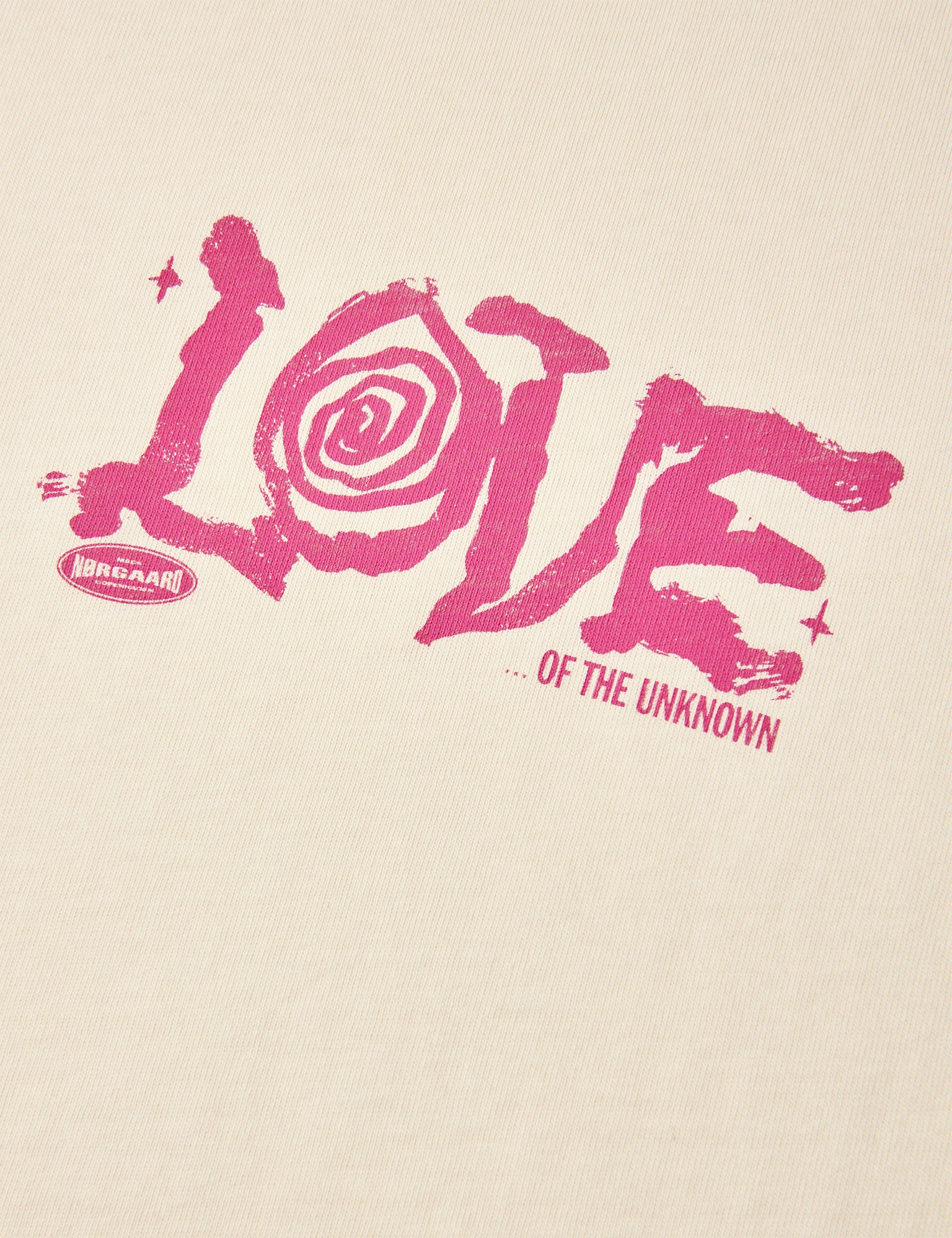 Cotton Jersey Trinity Tee, Vanilla Ice/Carmine Rose - Image 3