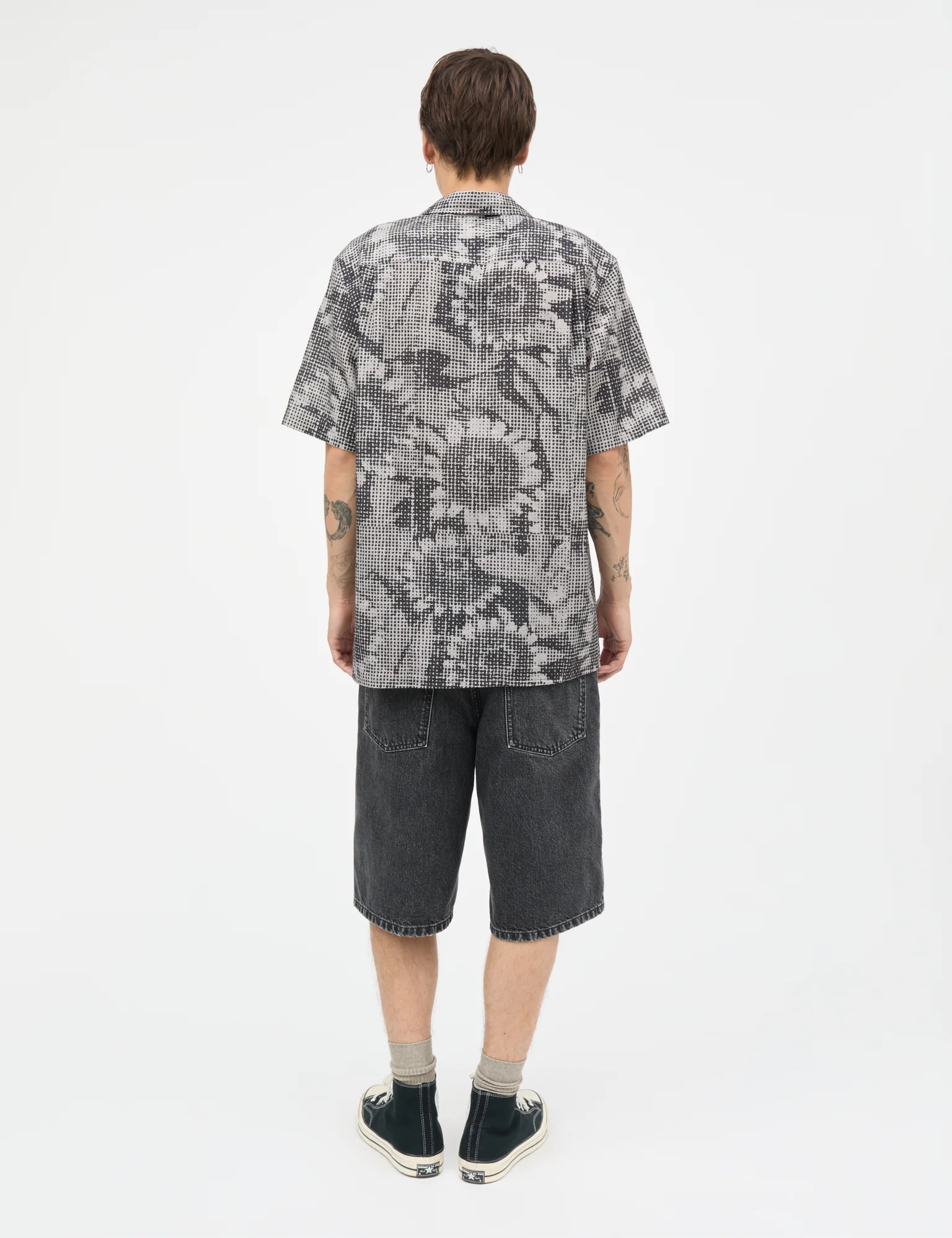 Cotton Linen Kenji AOP Shirt SS, Plaza Taupe/Sky Captain AOP - Image 4