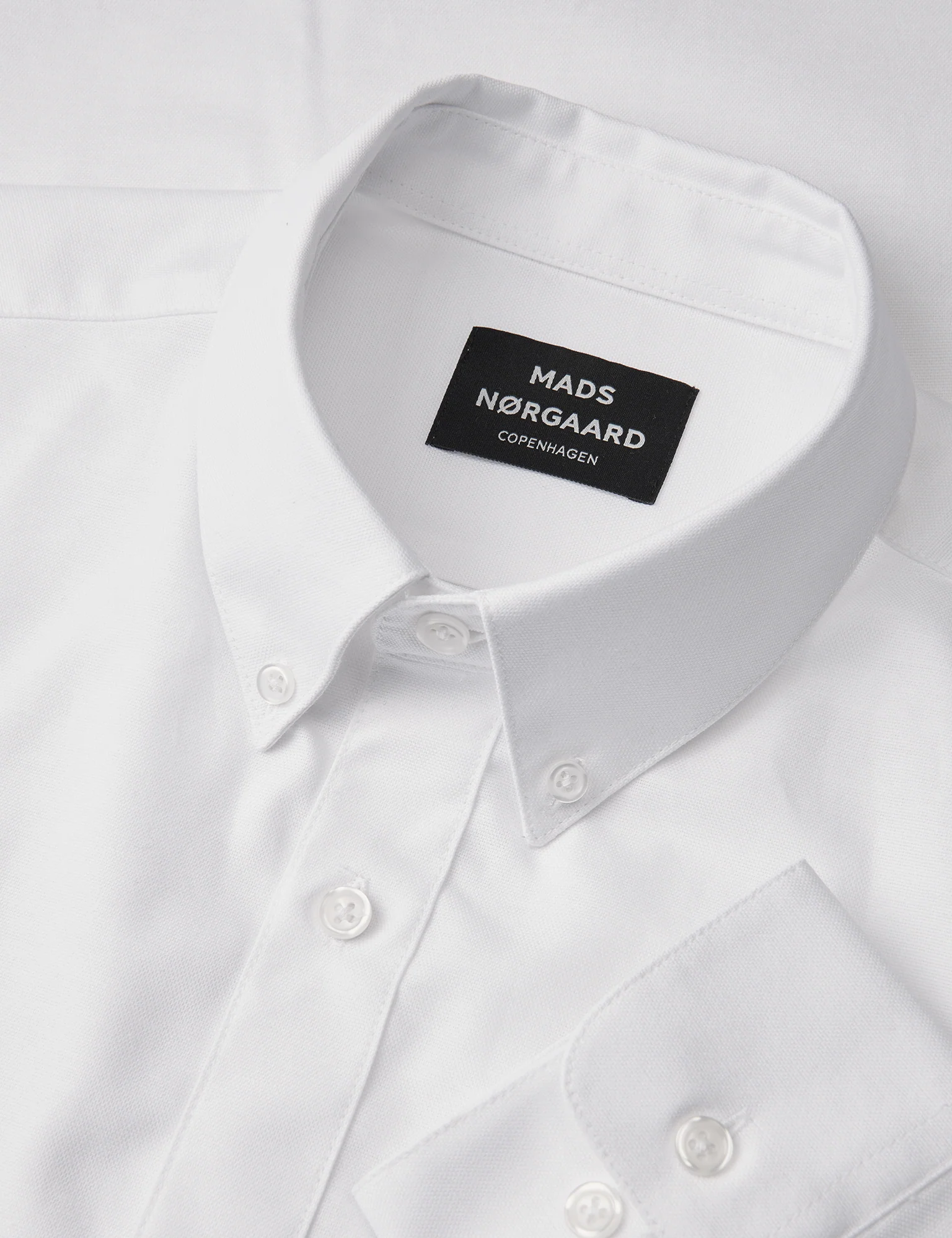 Cotton Oxford Sune Shirt BD, White - Image 4