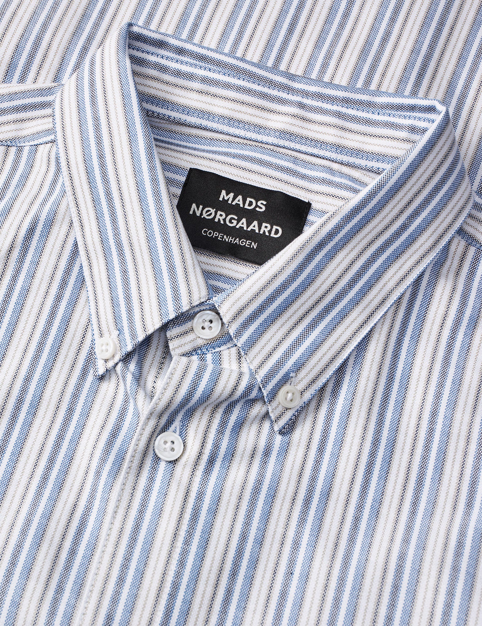 Cotton Oxford Sune Stripe Shirt BD FAV, Bright Cobalt - Image 3