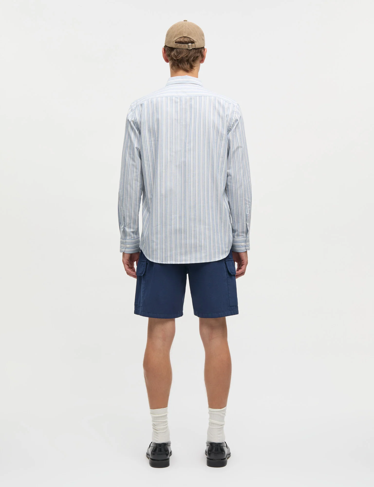 Cotton Oxford Sune Stripe Shirt BD FAV, Bright Cobalt - Image 4