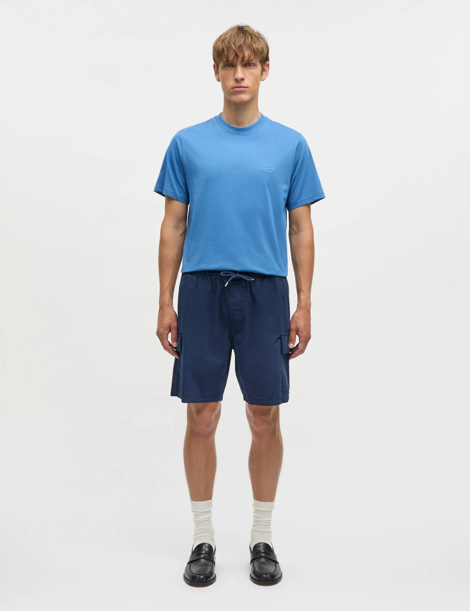 Cotton Ripstop Cargo Shorts, Sky Captain - Image 2