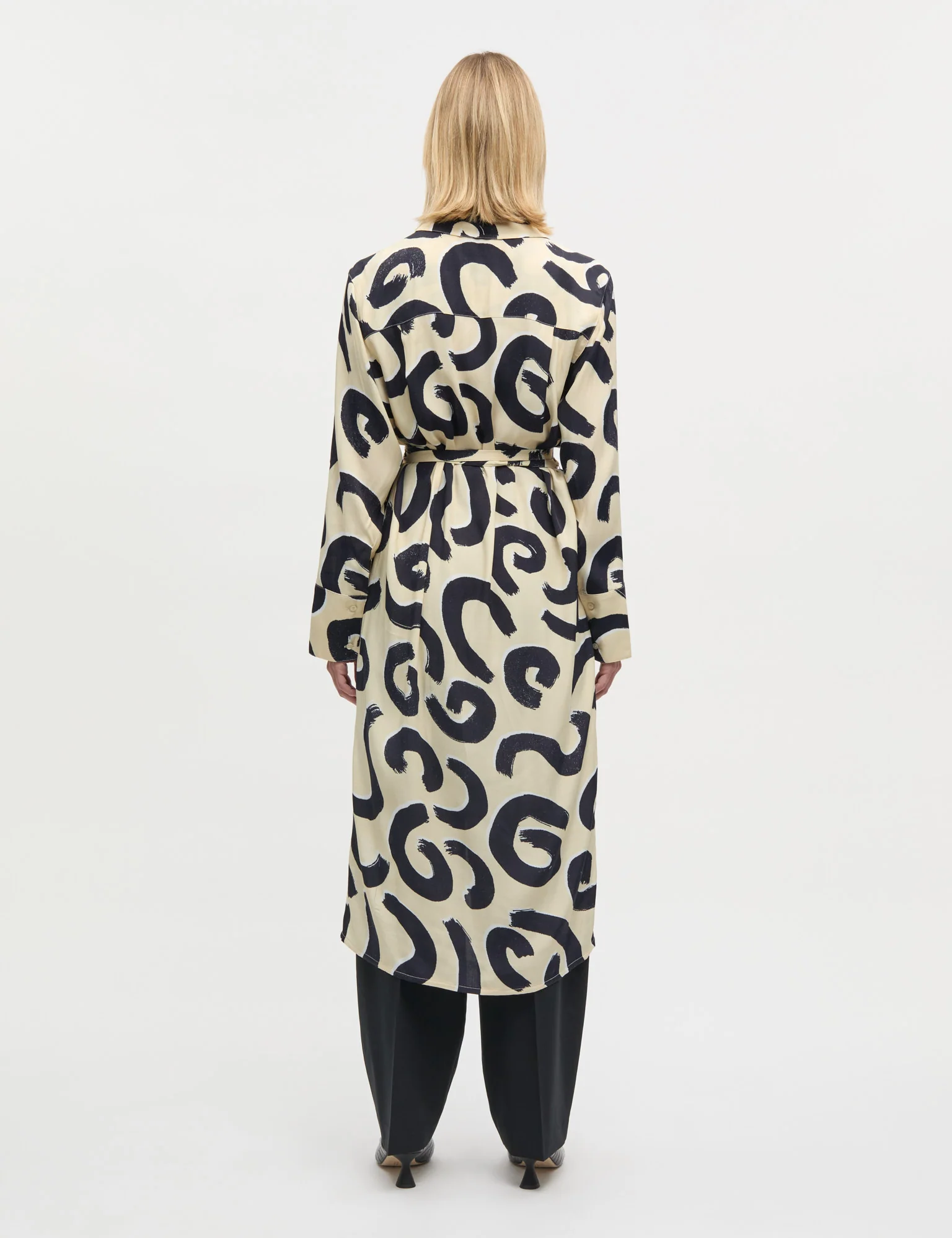 Delicate Twill Cany Dress AOP, Swirl AOP/Almond Oil - Image 6