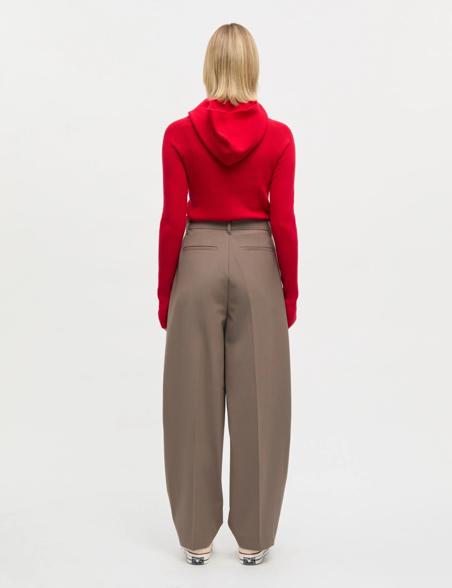 Dense Weave Maria Pants, Walnut - Image 4