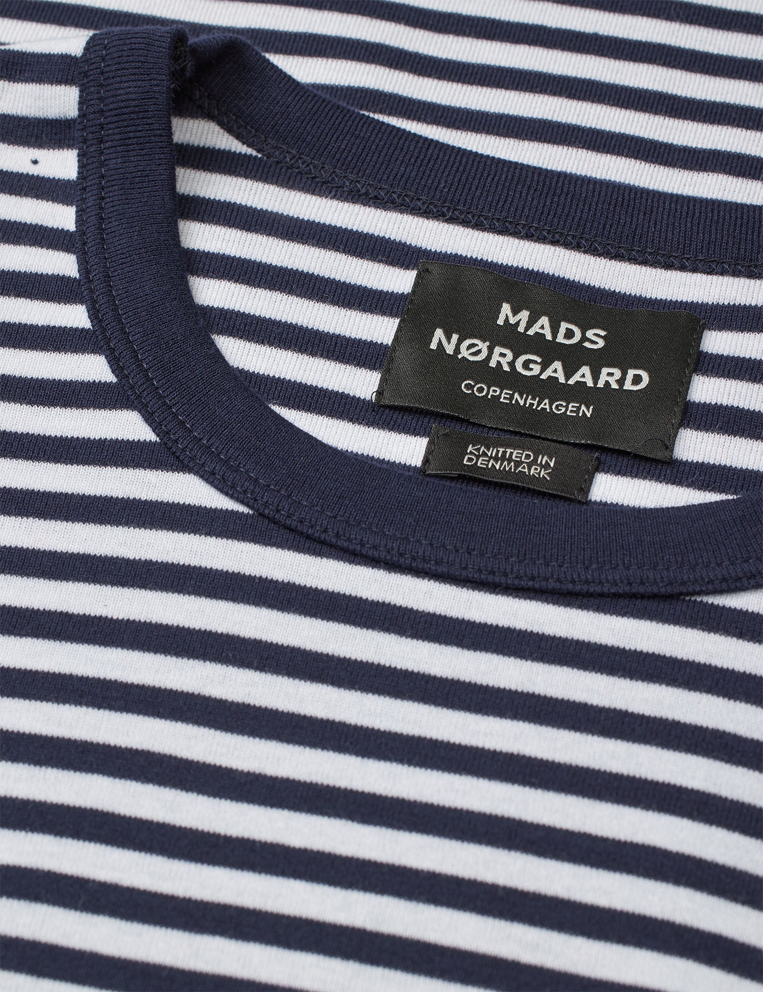 Duo Rib Tobias Tee LS, Sky Captain/White - Image 3