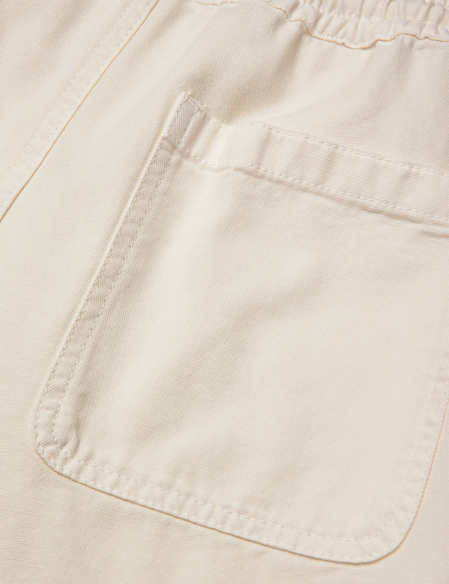 Dyed Canvas Beach Shorts, Vanilla Ice - Image 5