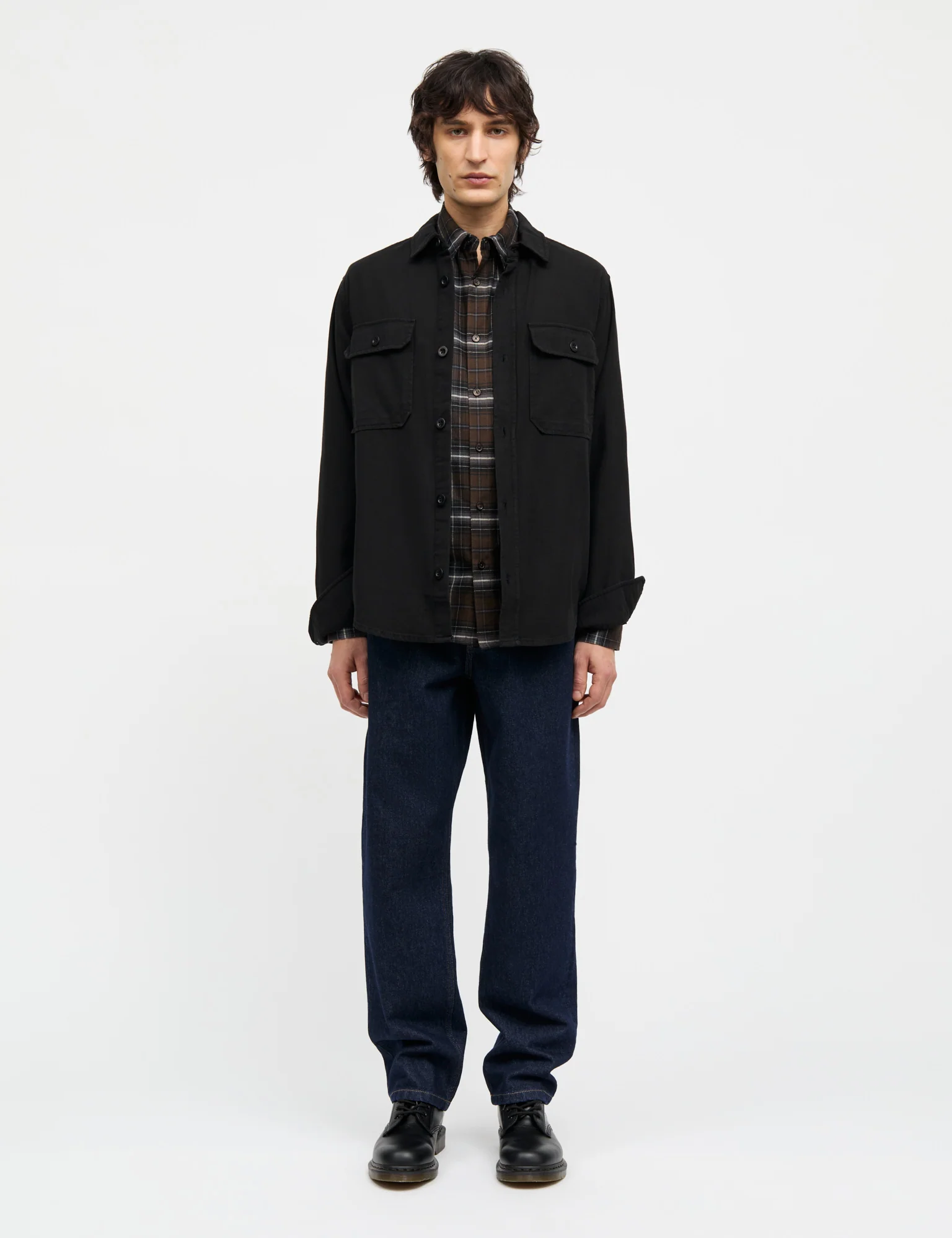 Dyed Canvas Skyler Shirt, Black - Image 2