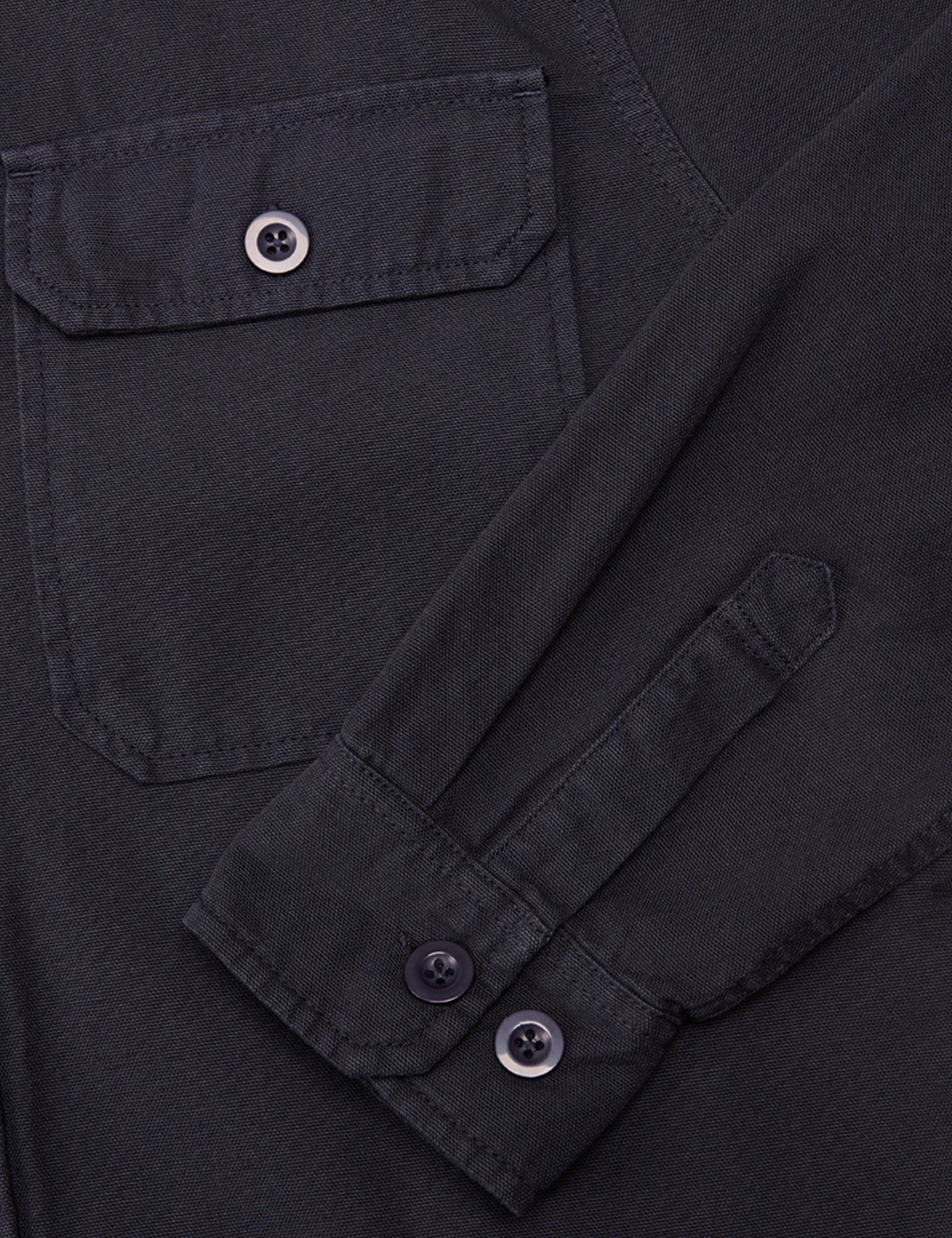 Dyed Canvas Skyler Shirt, Black - Image 3