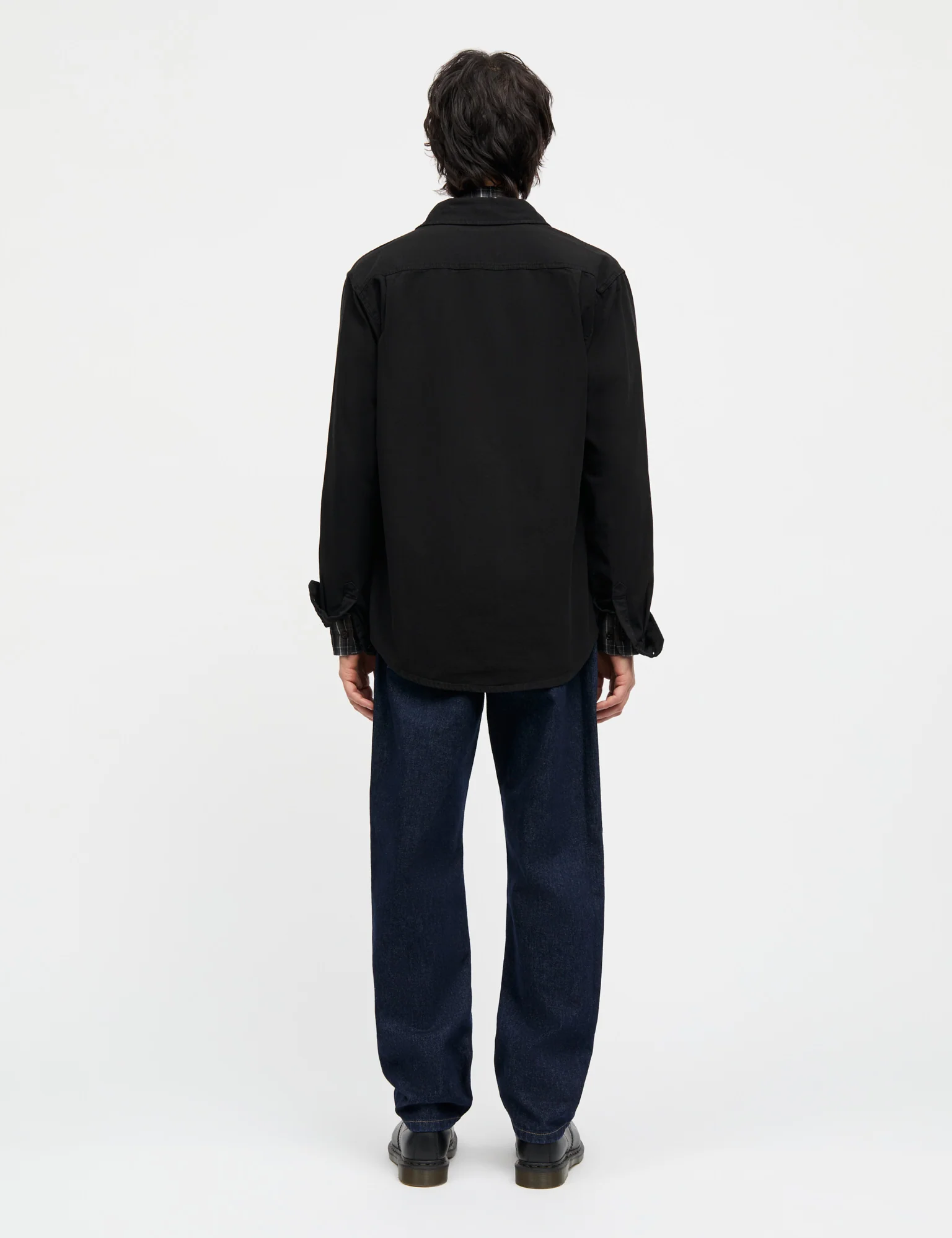 Dyed Canvas Skyler Shirt, Black - Image 4
