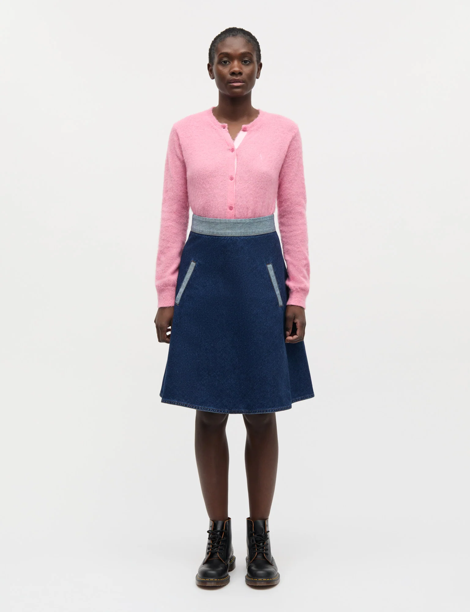 Garzati Peach Cardigan, Carmine Rose
