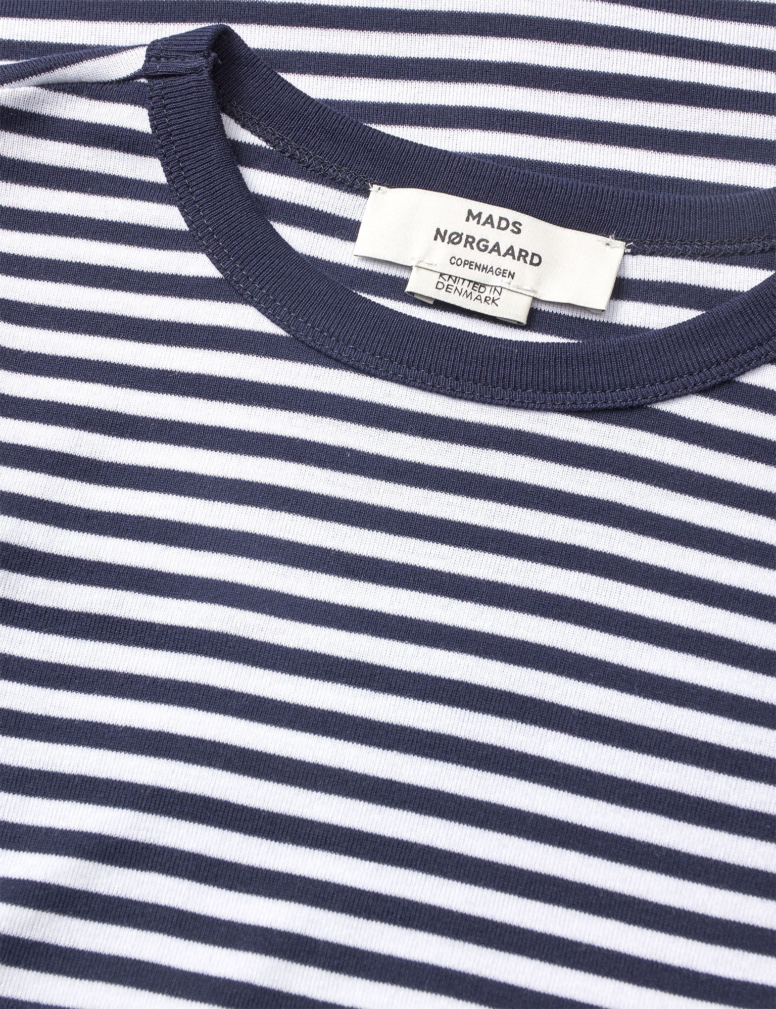 Grace Jersey Stripe Camille Tee LS, Sky Captain/White - Image 2