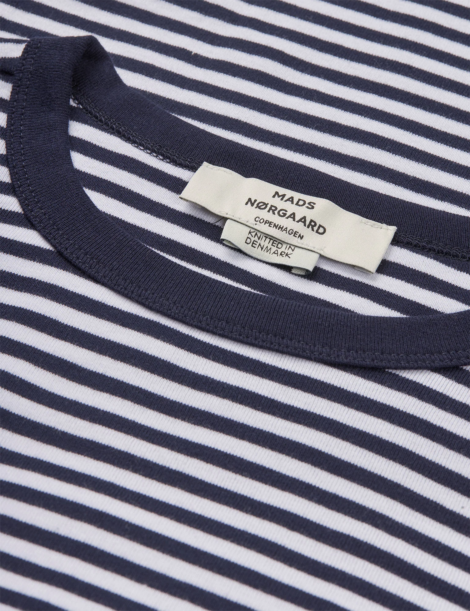 Grace Jersey Stripe June Tee, Sky Captain/White - Image 2