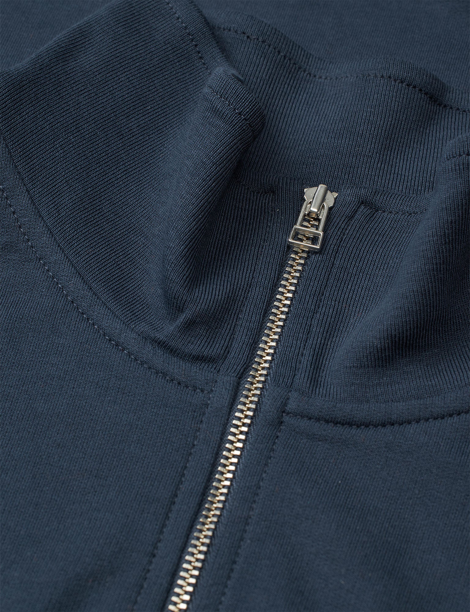 Light Terry Hans Half zip Sweat, Sky Captain - Image 3