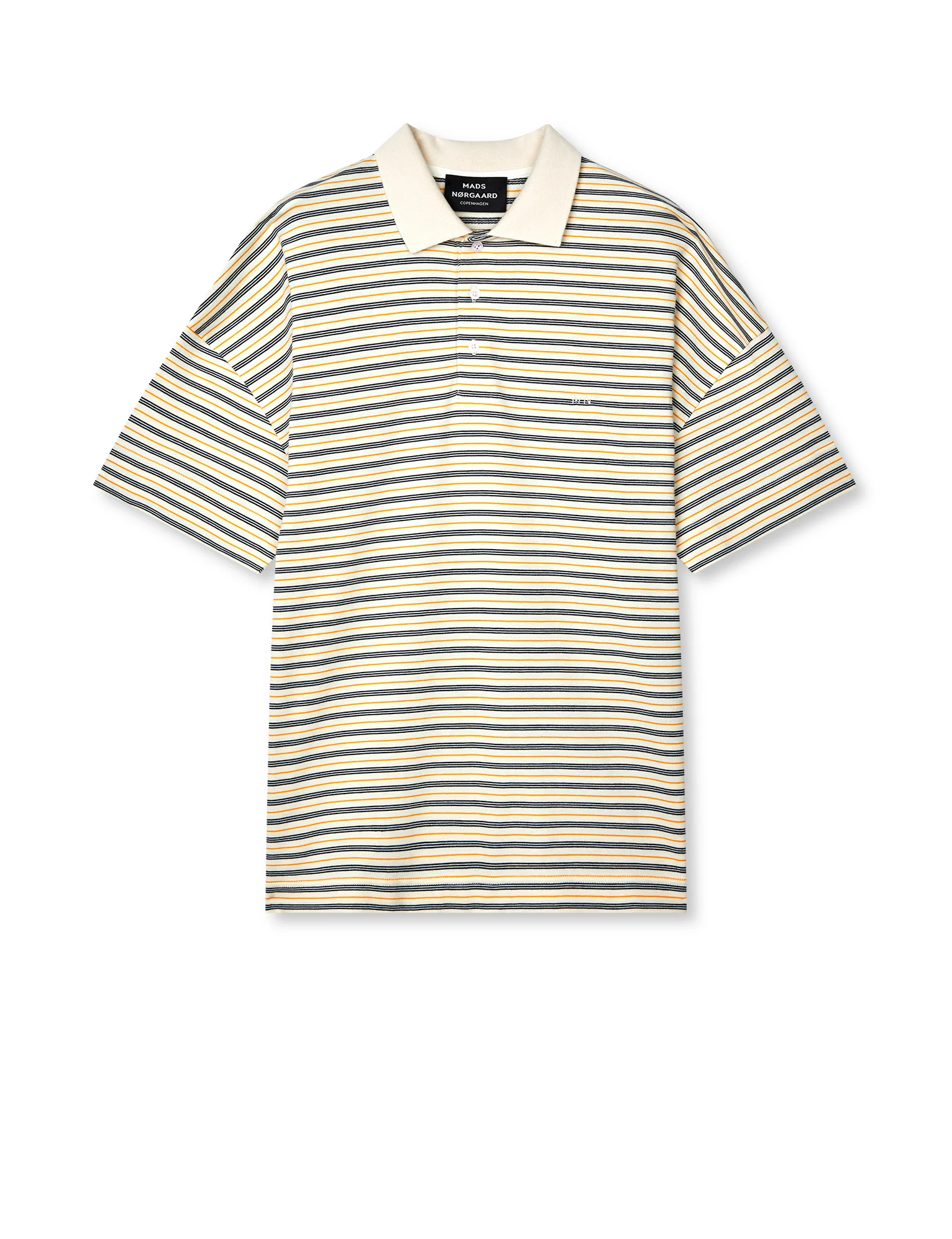 Light Terry Polo SS ST  Tee, Vanilla Ice/Sky Captain/Zinnia - Image 2