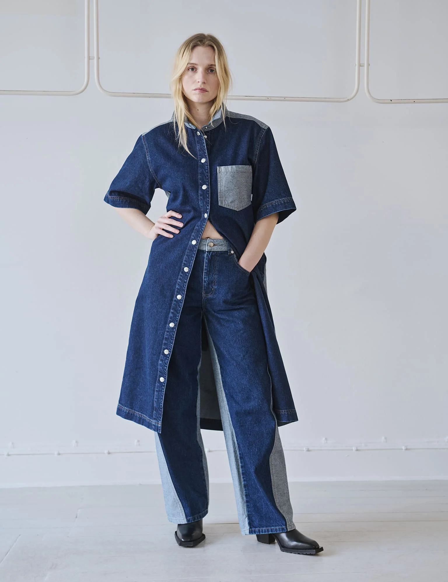 Luke Denim Christel Jeans Block, Mid Blue Denim - Image 7