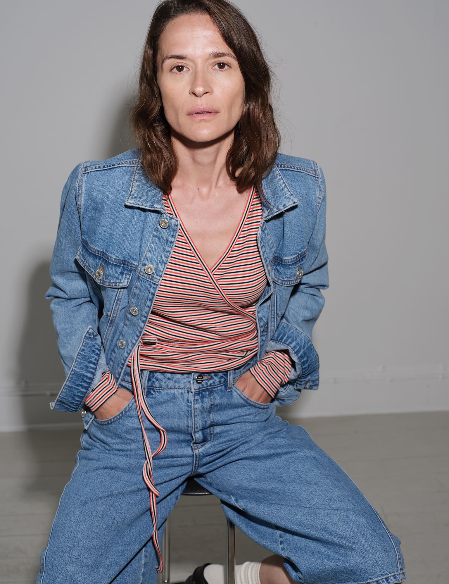 Luke Denim Demi Jacket, Blue Vintage - Image 3