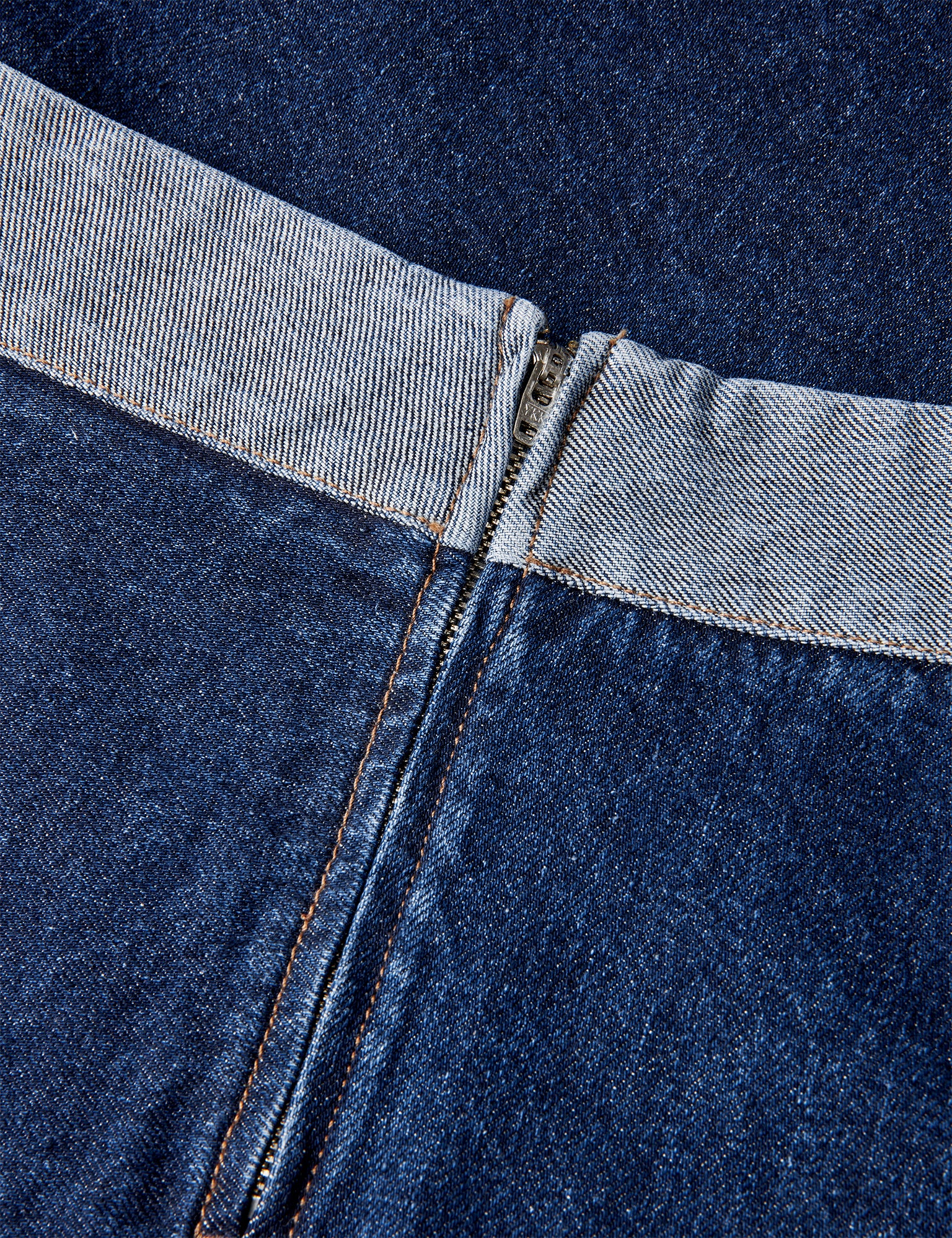 Luke Denim Stelly Skirt Block, Mid Blue Denim - Image 3