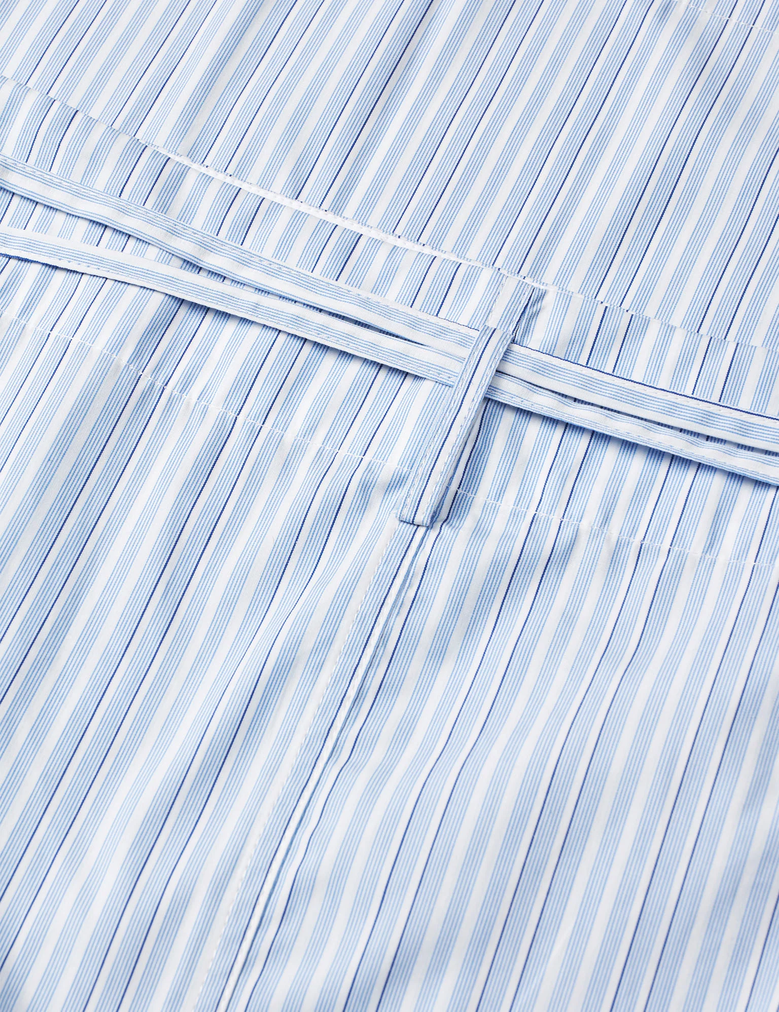 Mia Poplin Marty Wrap Skirt, Pinstripe/Provence - Image 3