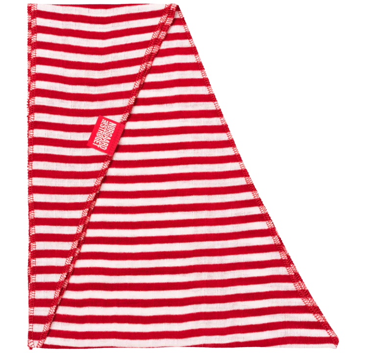 NPS Scarf Triangle Wool, Red/Ecru - Image 2