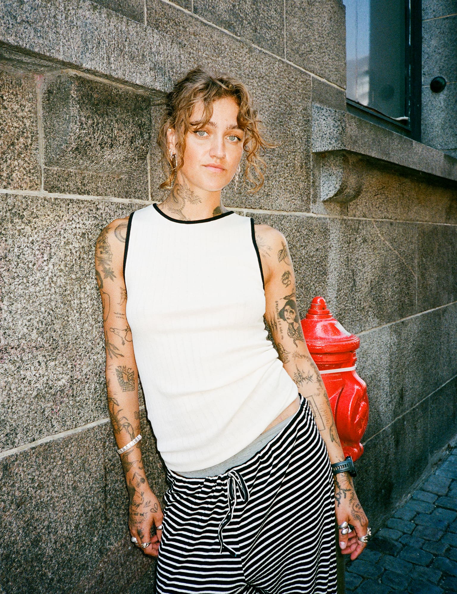 NPS Tank Top Kontrast, Ecru/Black - Image 3