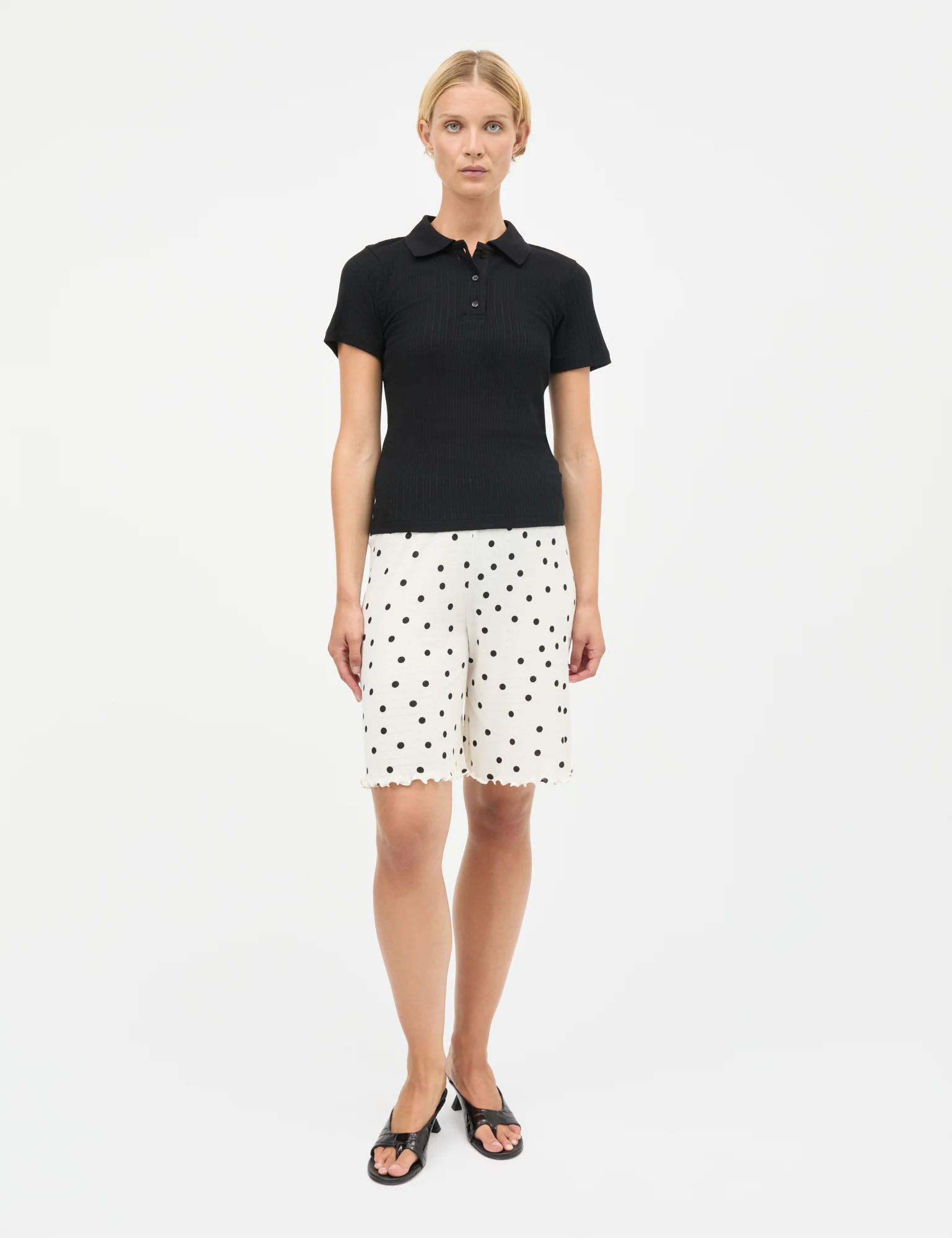 Pointella Layla Polo Tee, Black