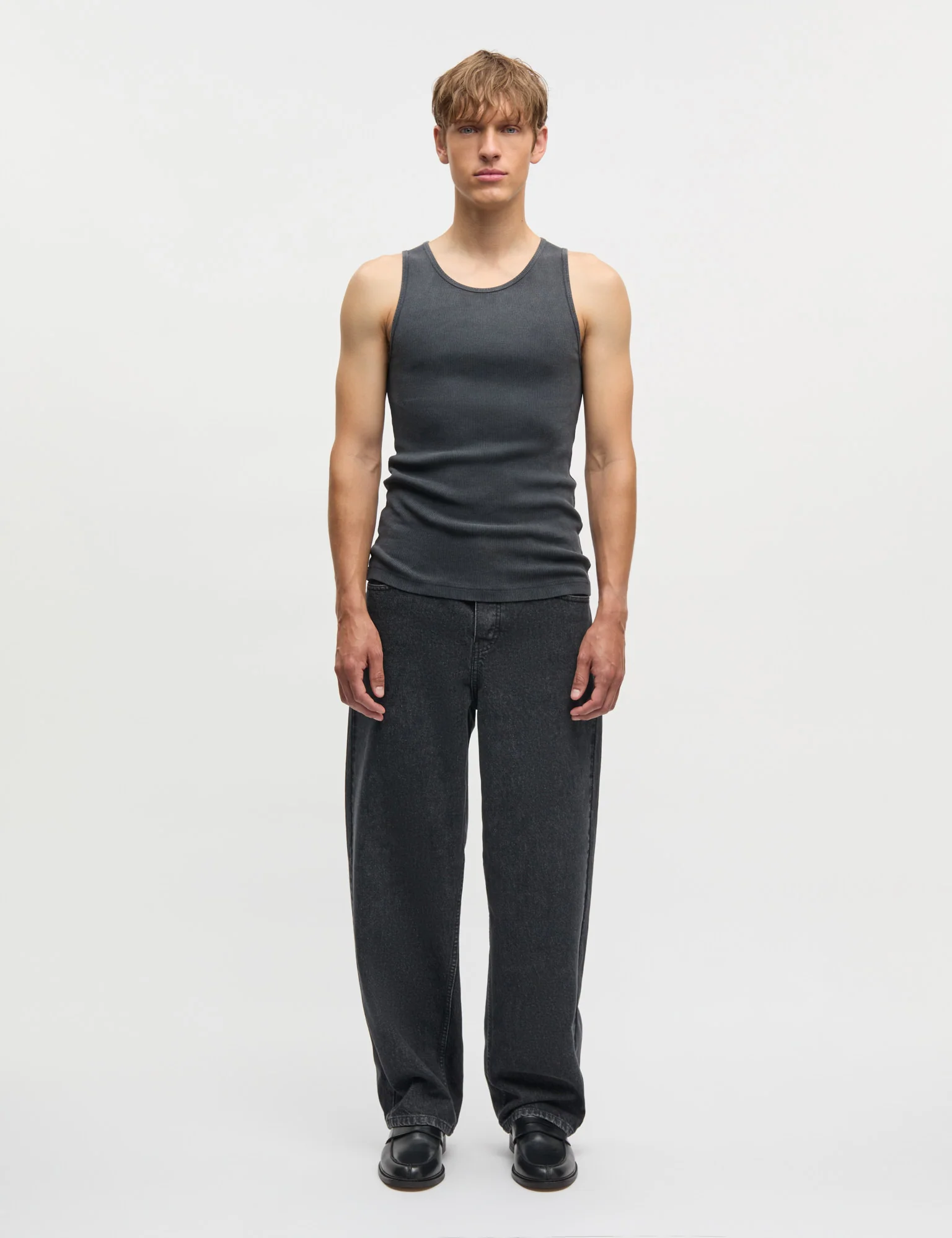 Rib Cotton Bruce Tanktop, Black
