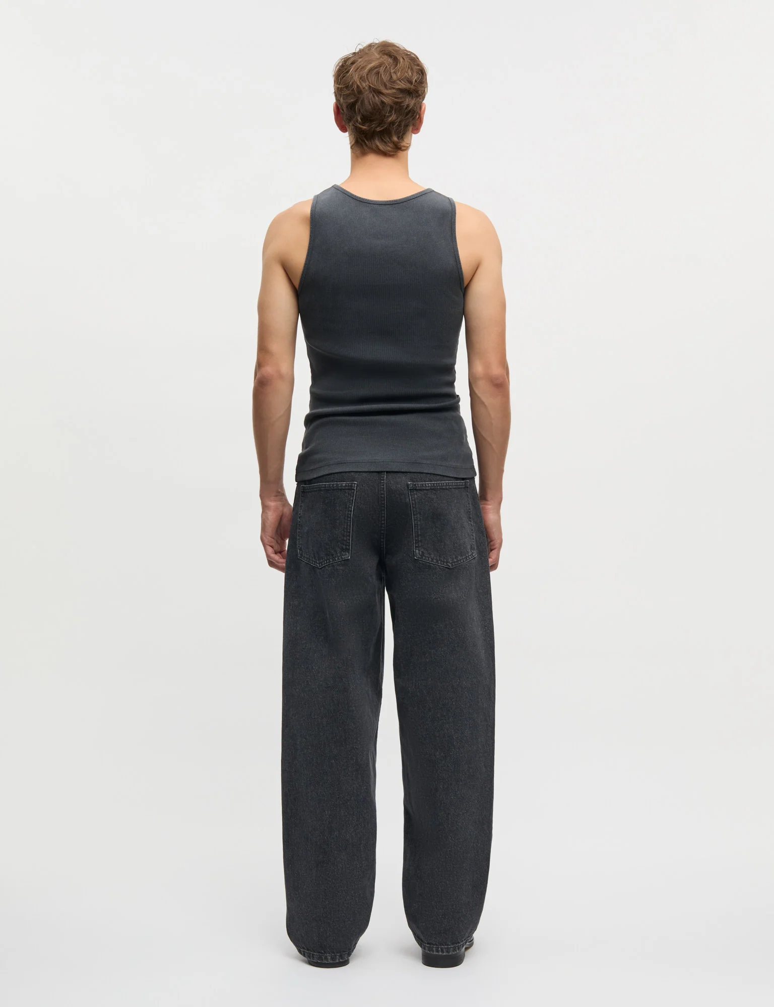 Rib Cotton Bruce Tanktop, Black - Image 4
