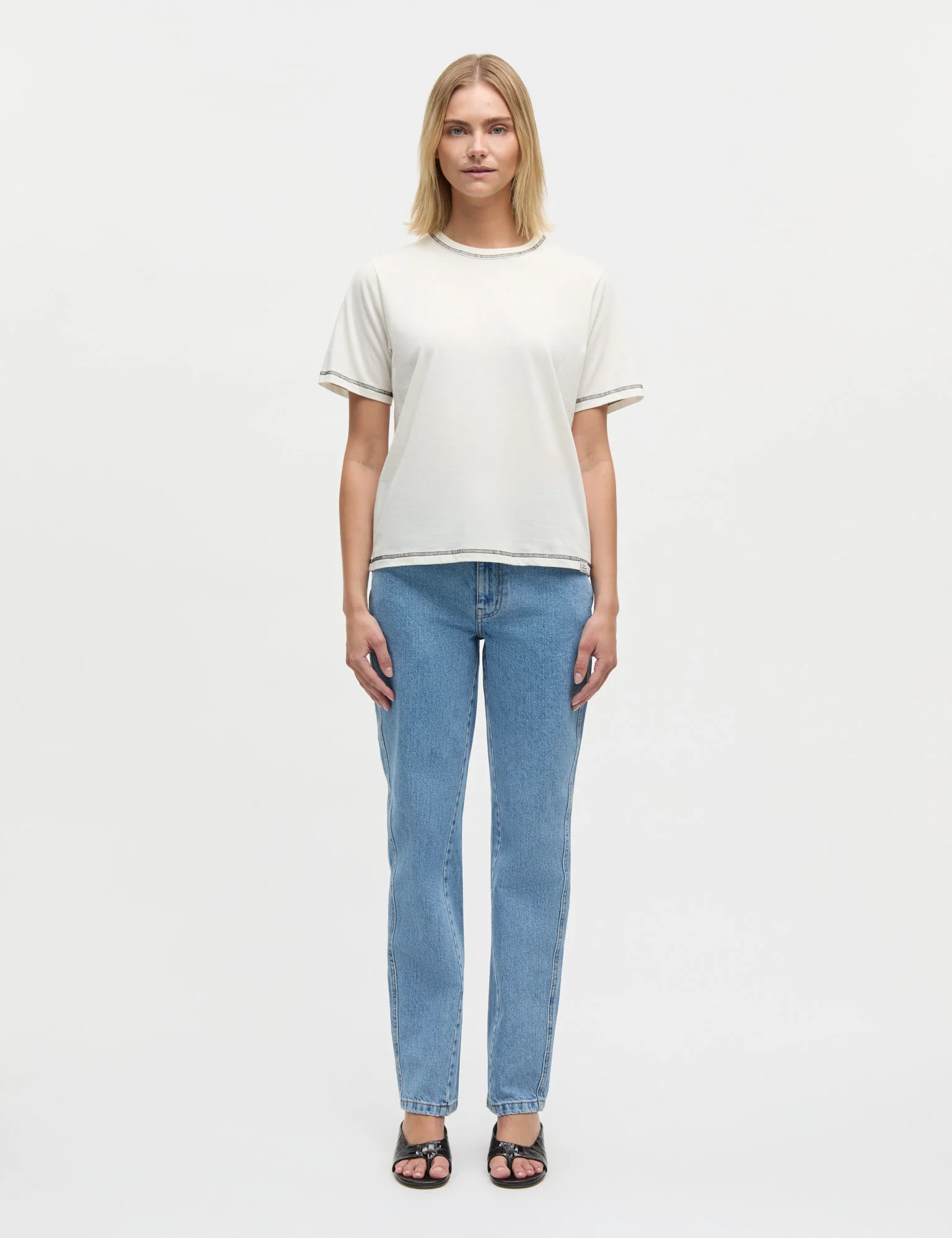 Single Cotton Grace Tee, Snow White