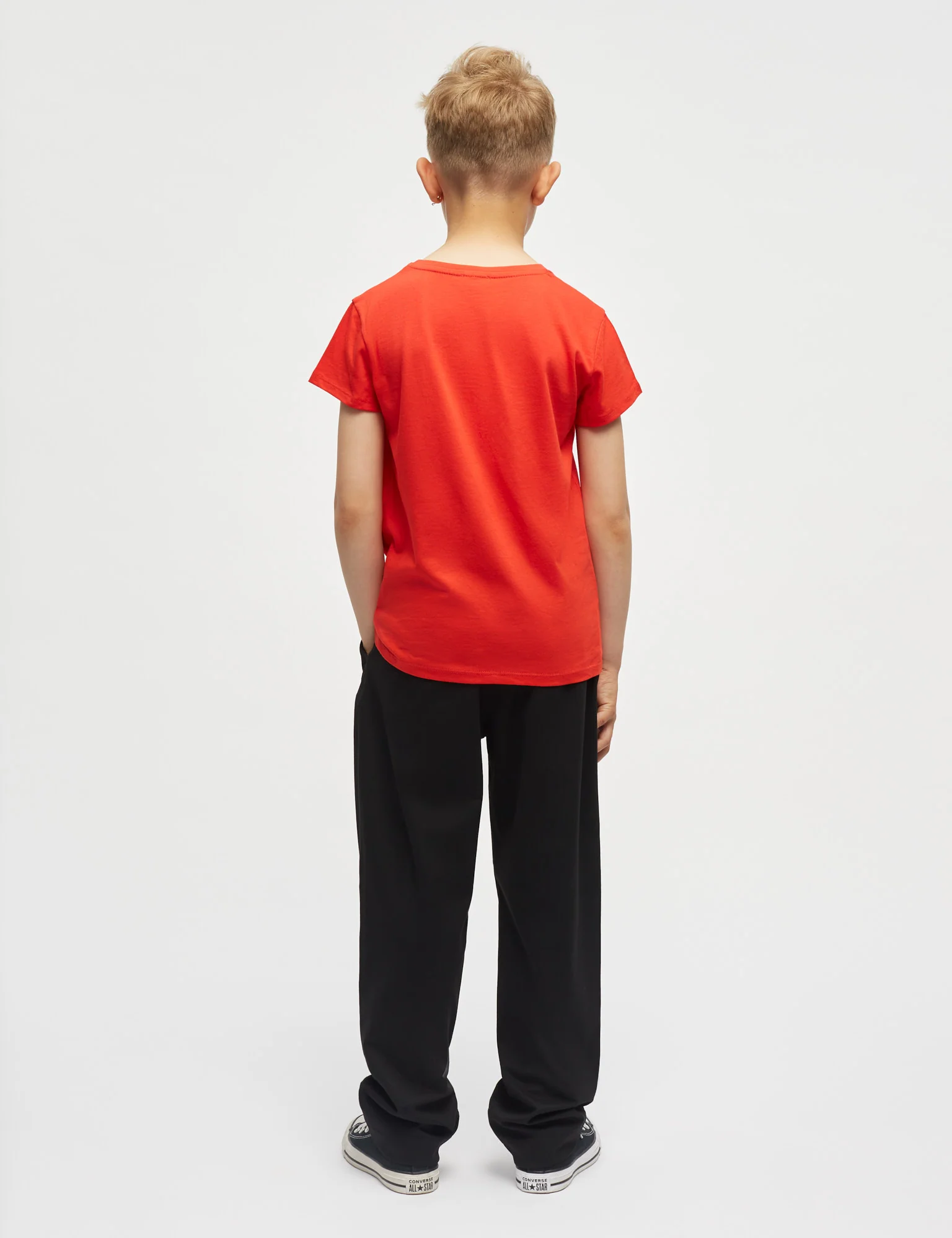 Single Cotton Tuvina mini mirror Tee, Fiery Red - Image 5