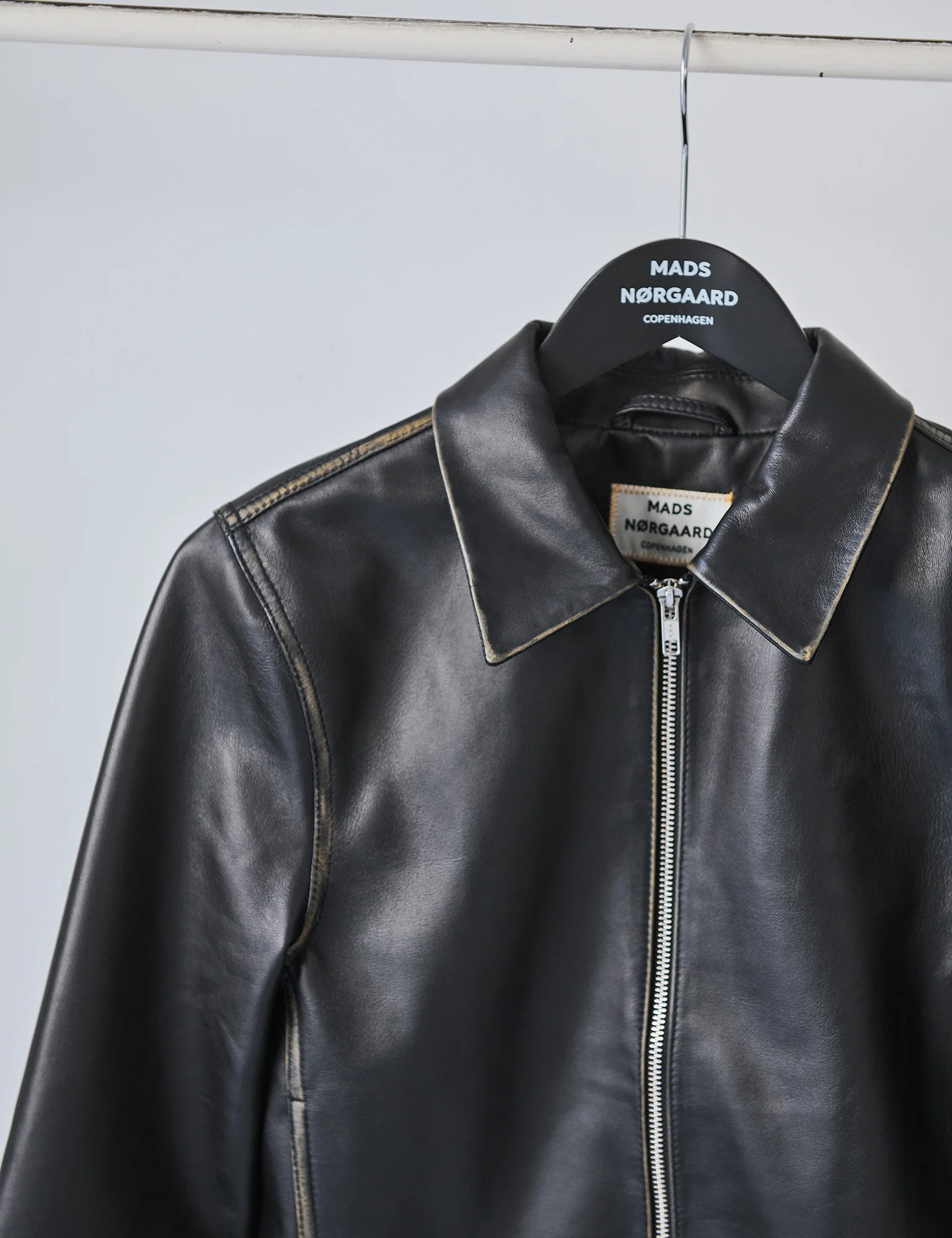 Smooth Leather Rachel Jacket, Black - Image 3