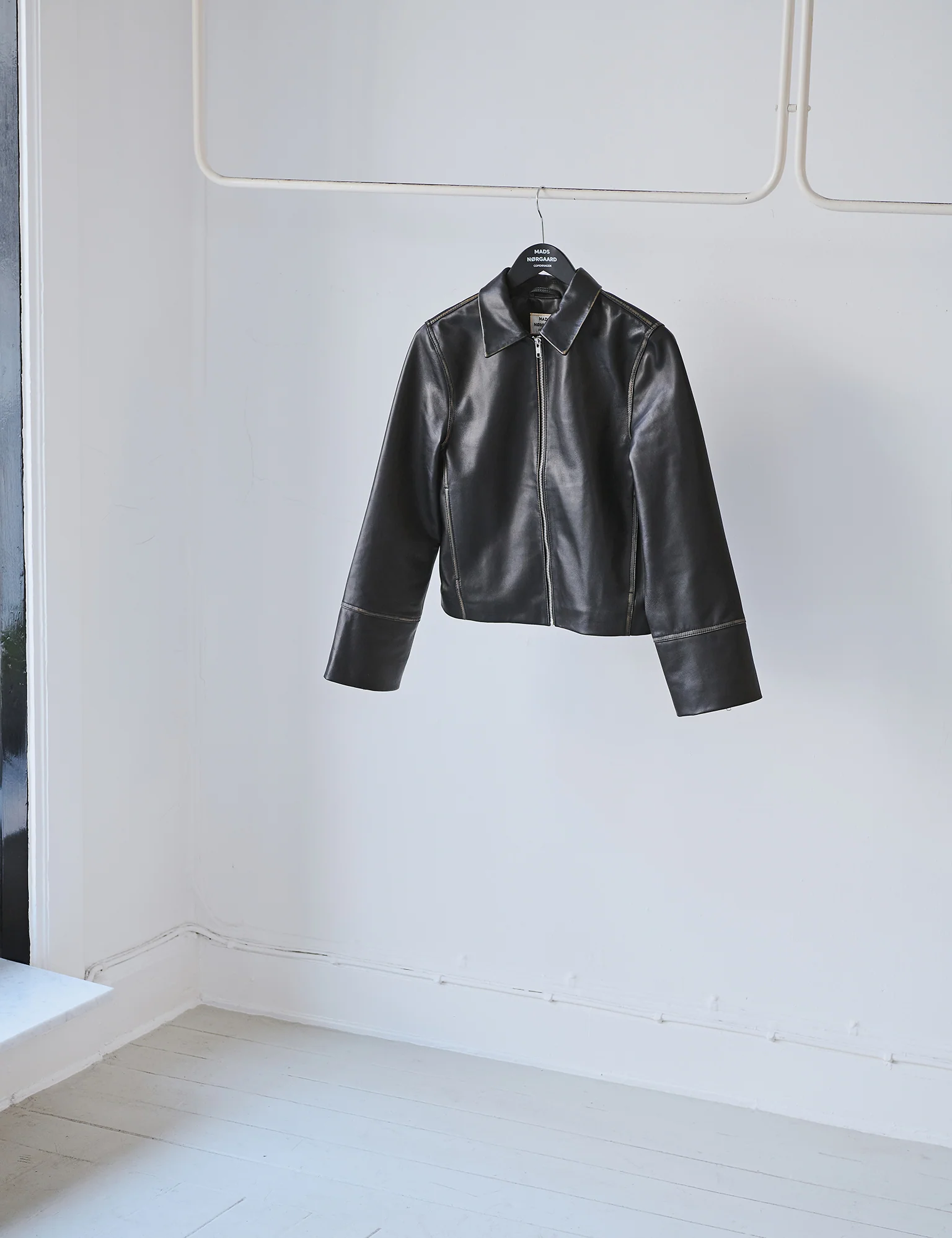Smooth Leather Rachel Jacket, Black - Image 4