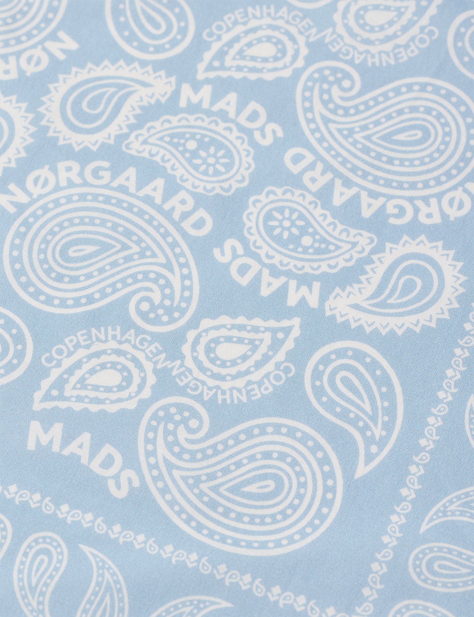 Soft Cotton Paisley Scarf Solid, Cashmere Blue - Image 2