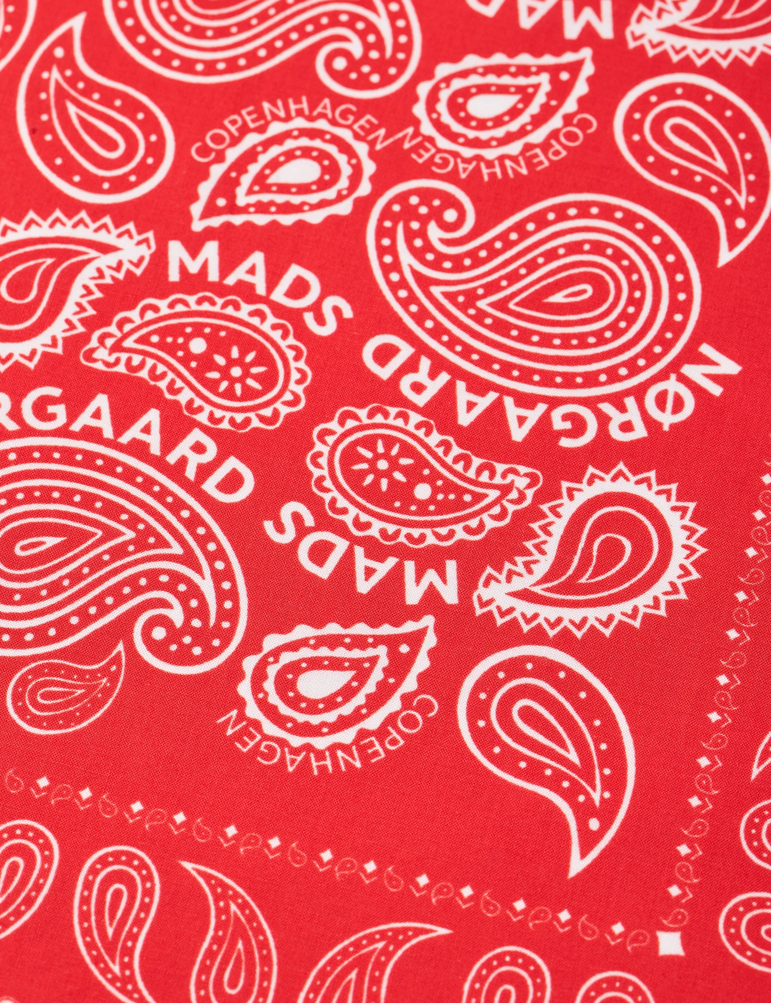 Soft Cotton Paisley Scarf Solid, Fiery Red - Image 2