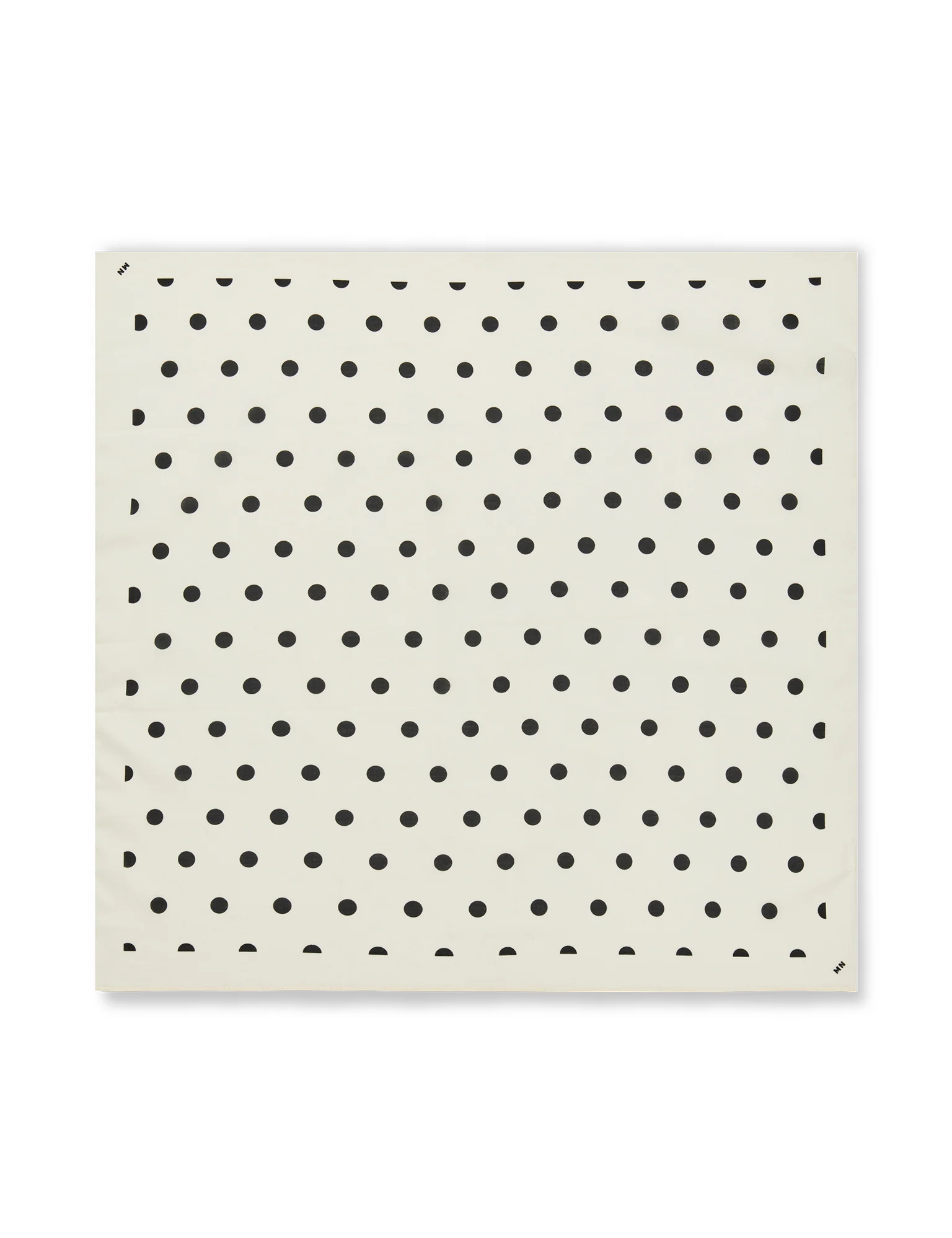 Soft Cotton Self Dot Scarf, Dot AOP/Black - Image 3