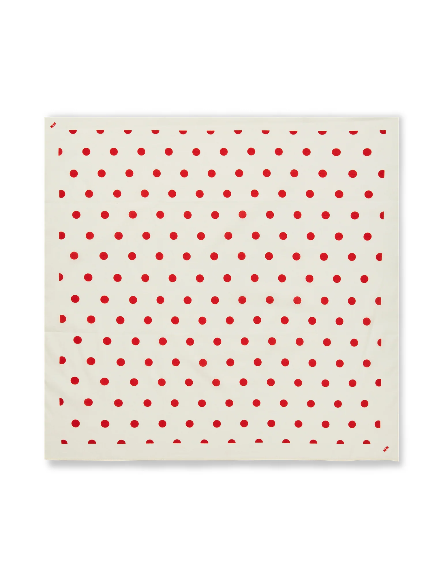 Soft Cotton Self Dot Scarf, Dot AOP/Fiery Red