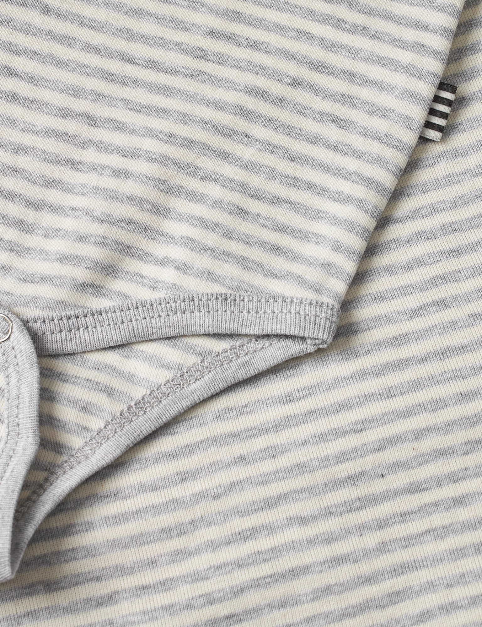 Soft Striped Rib Body, Off White / Grey Mel - Image 3