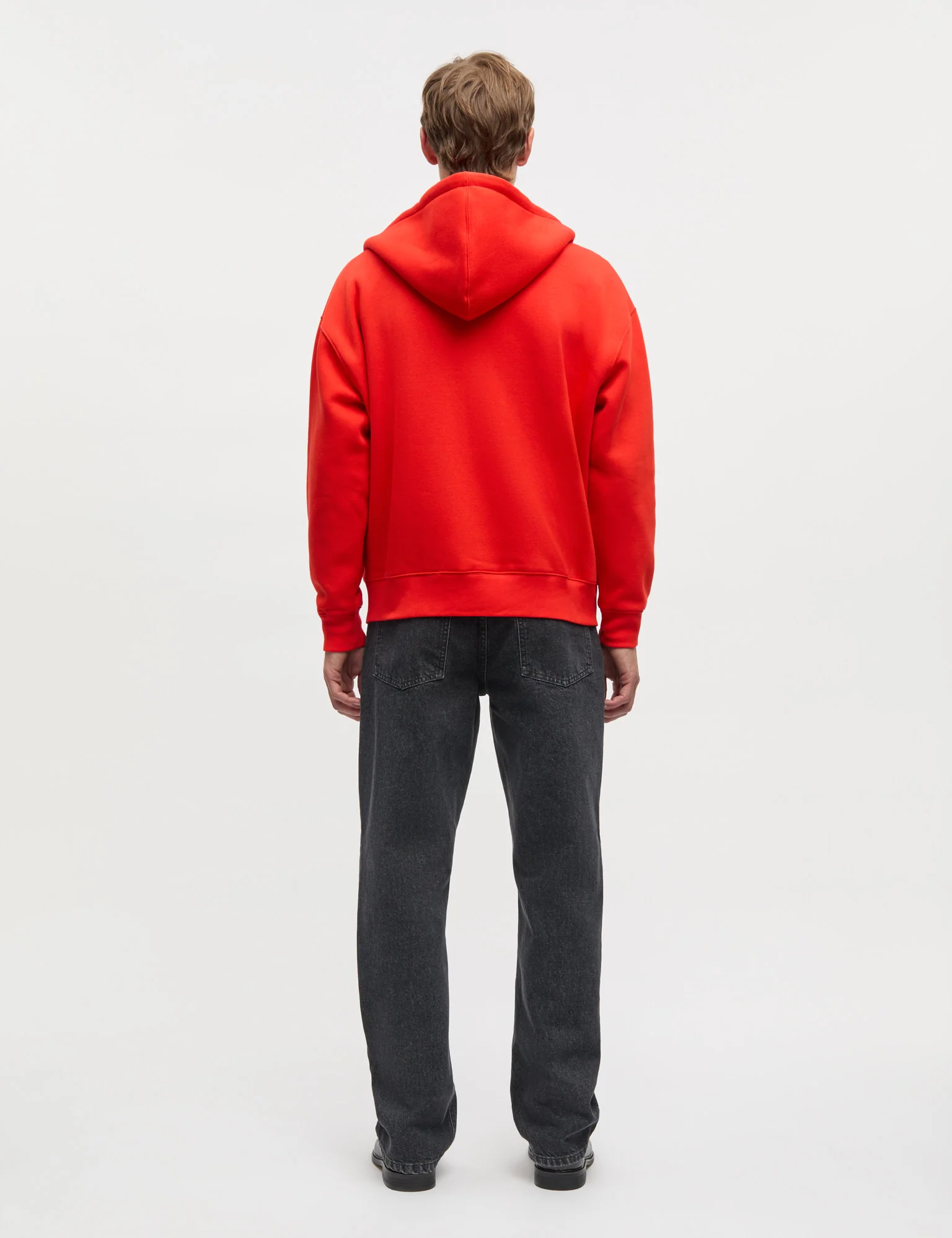 Standard Luka Hoodie Zip Sweat, Fiery Red - Image 4