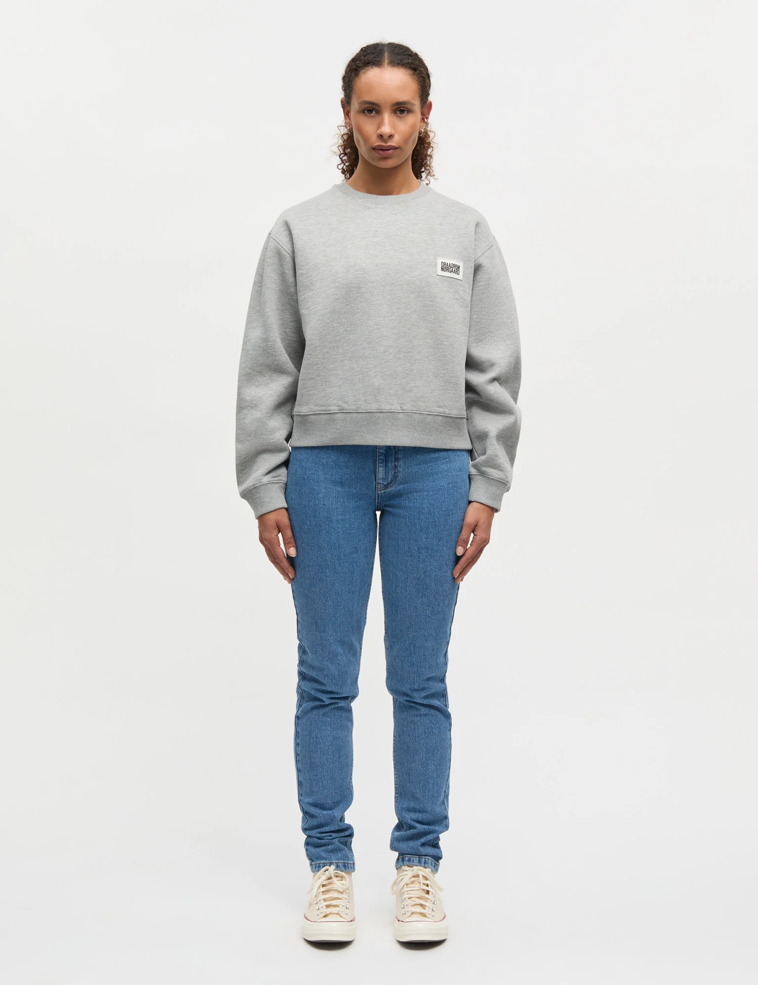 Standard Taylor Sweatshirt, Grey Melange - Image 2