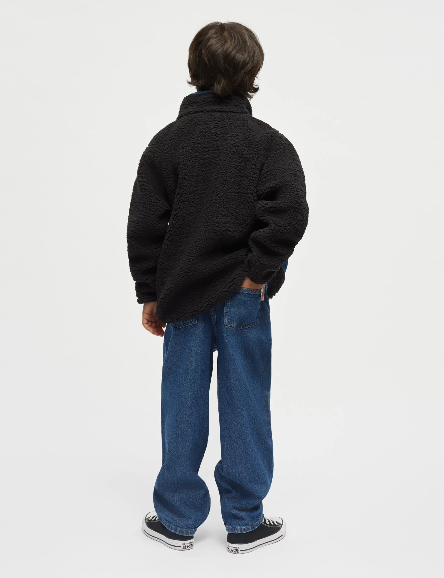 Teddy Fleece Jeffo Jacket, Jet Black - Image 5